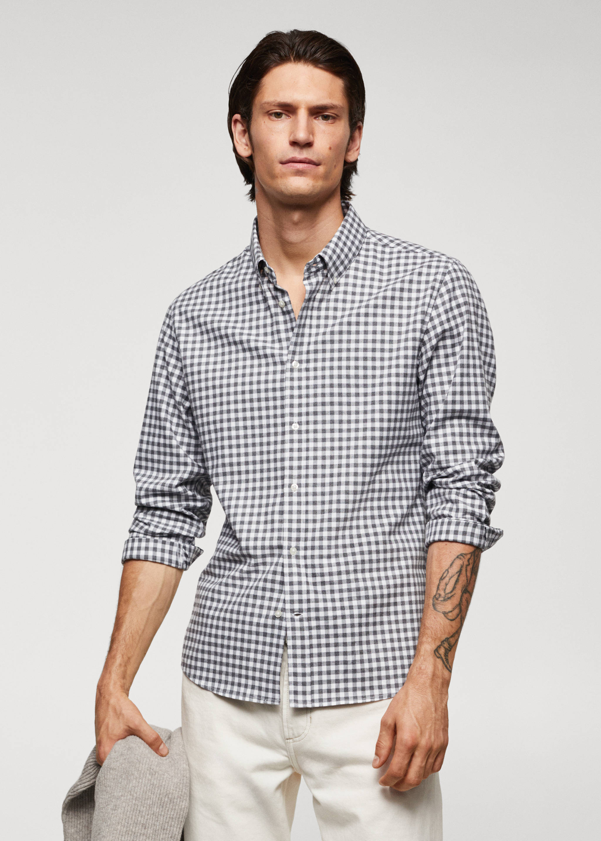 Gingham check cotton shirt - Medium plane