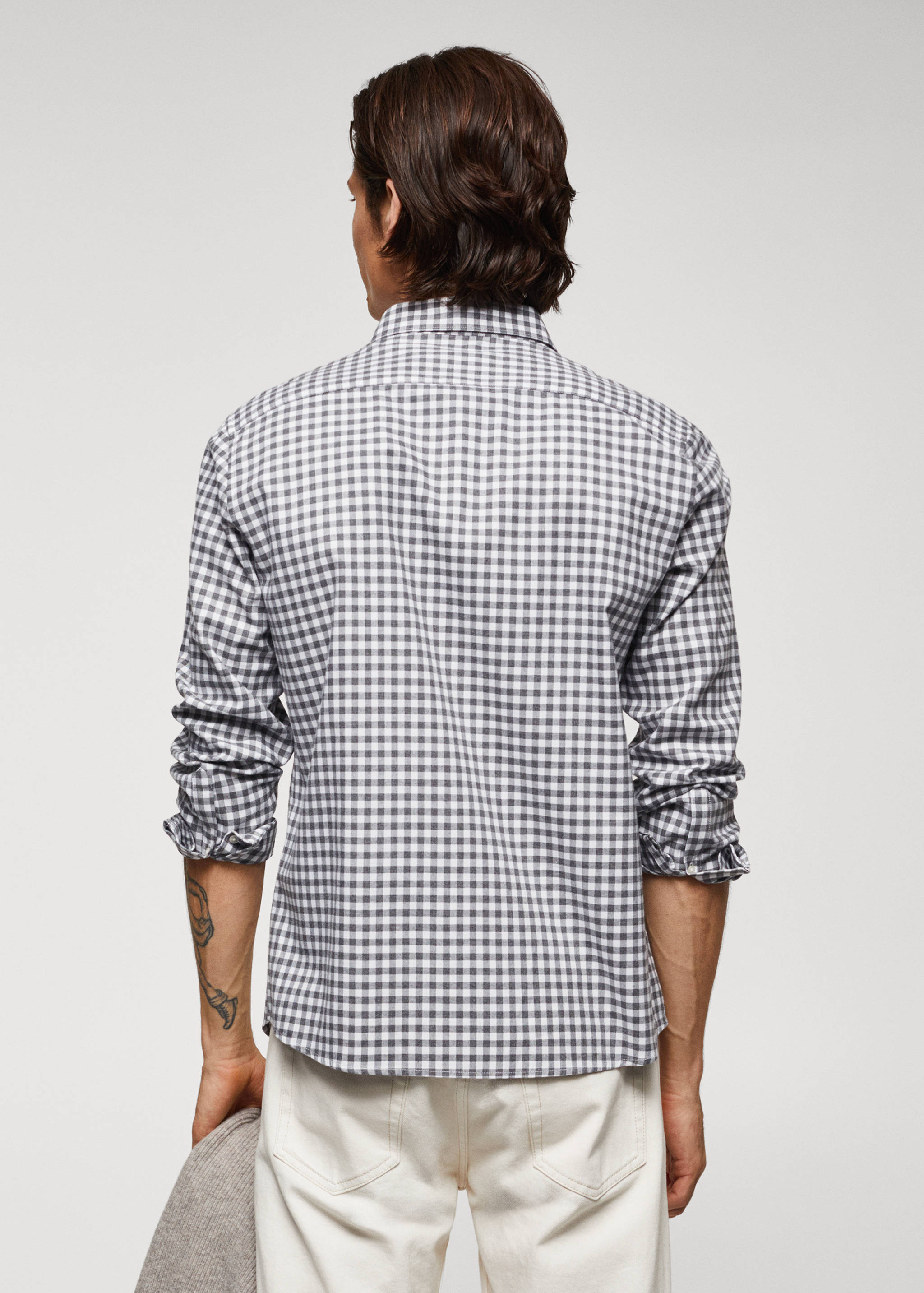 Gingham check cotton shirt - Reverse of the article