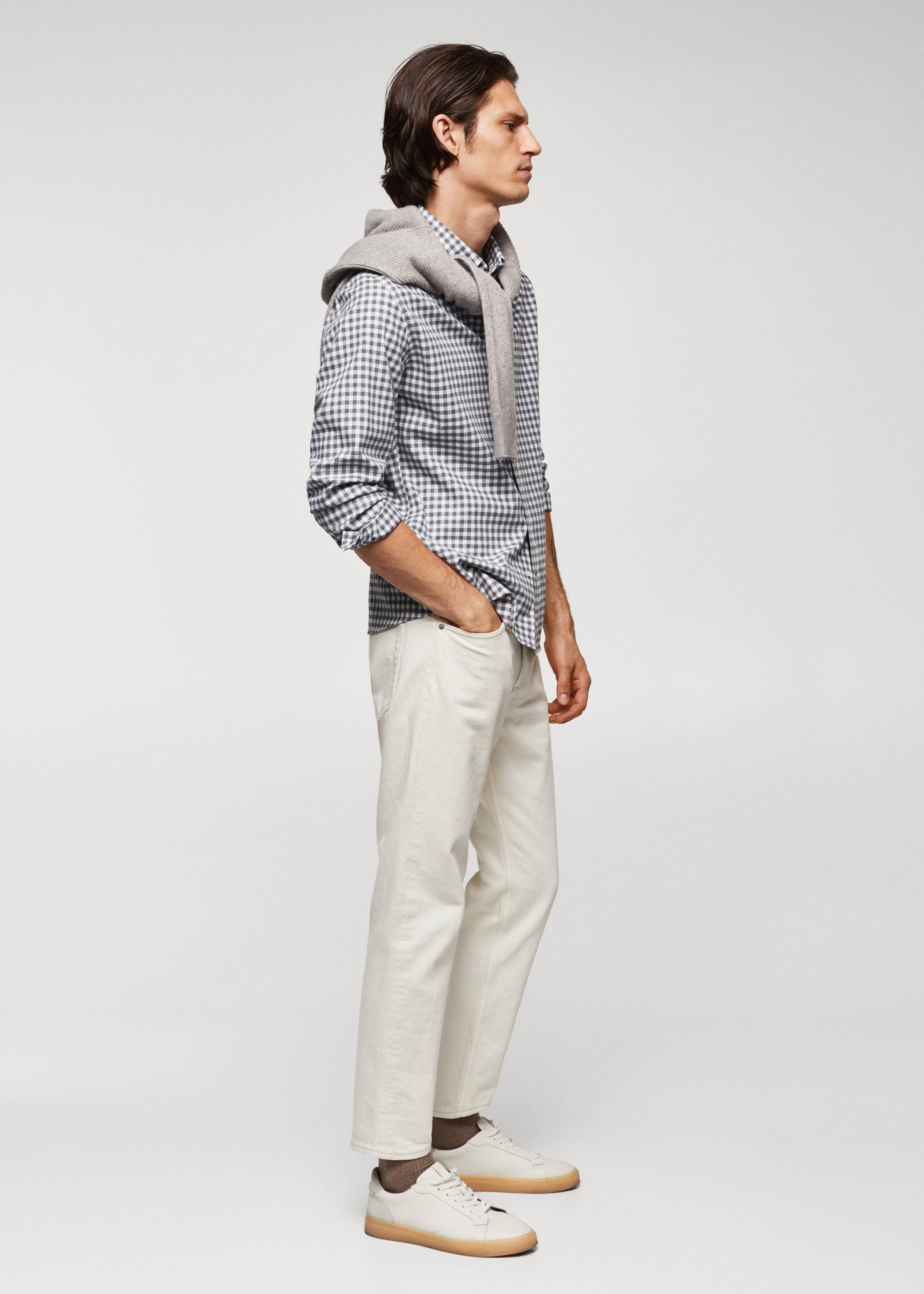 Gingham check cotton shirt - Details of the article 2