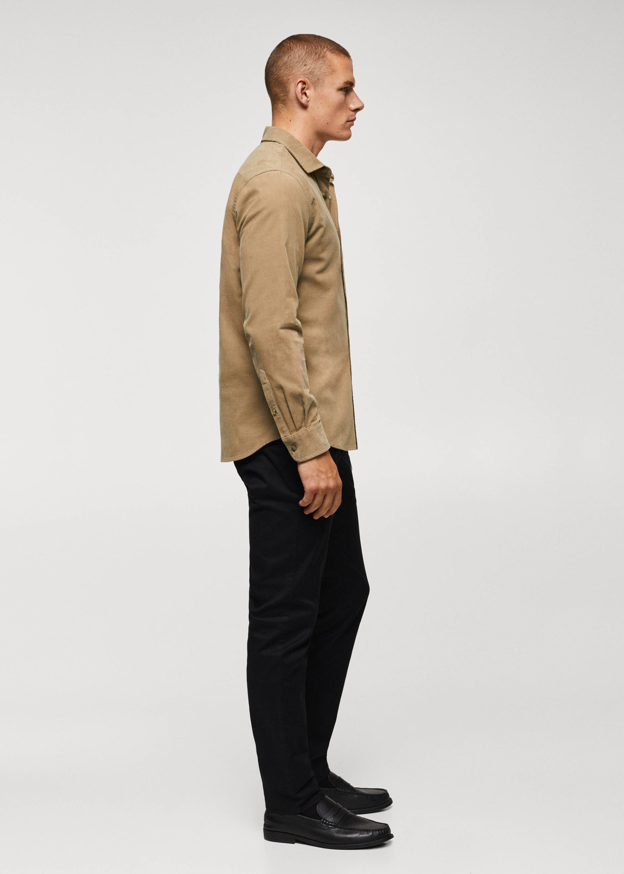 Regular fit micro corduroy shirt - Details of the article 2