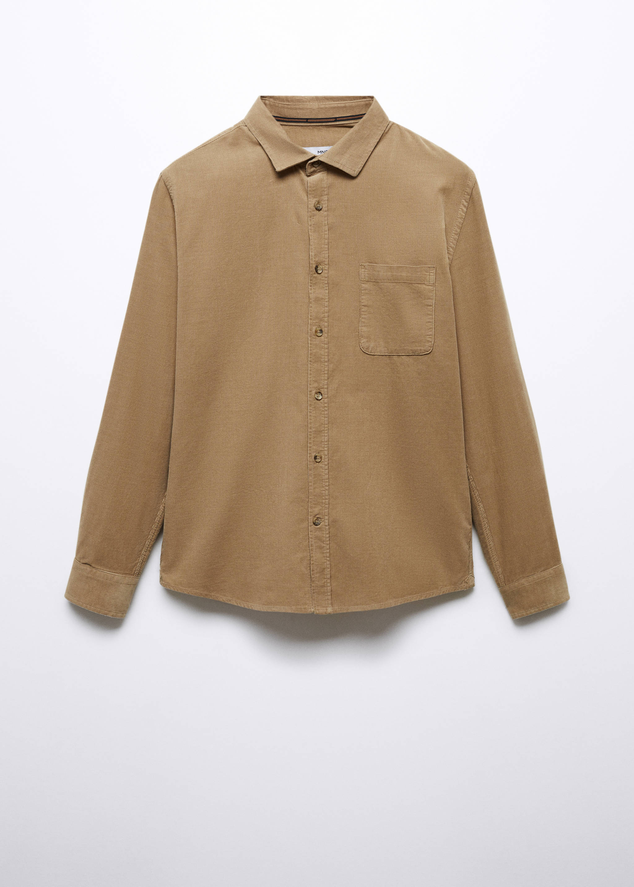 Regular fit micro corduroy shirt - Article without model
