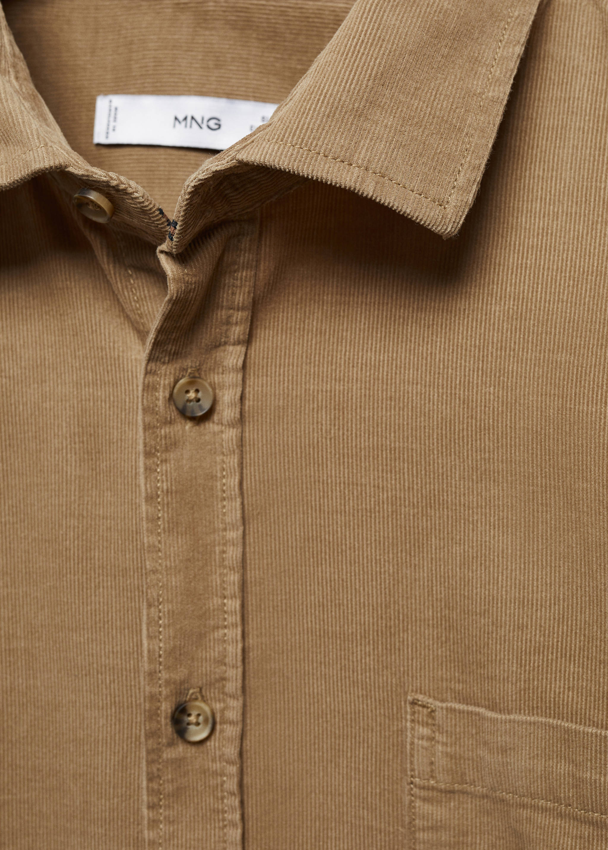 Regular fit micro corduroy shirt - Details of the article 8