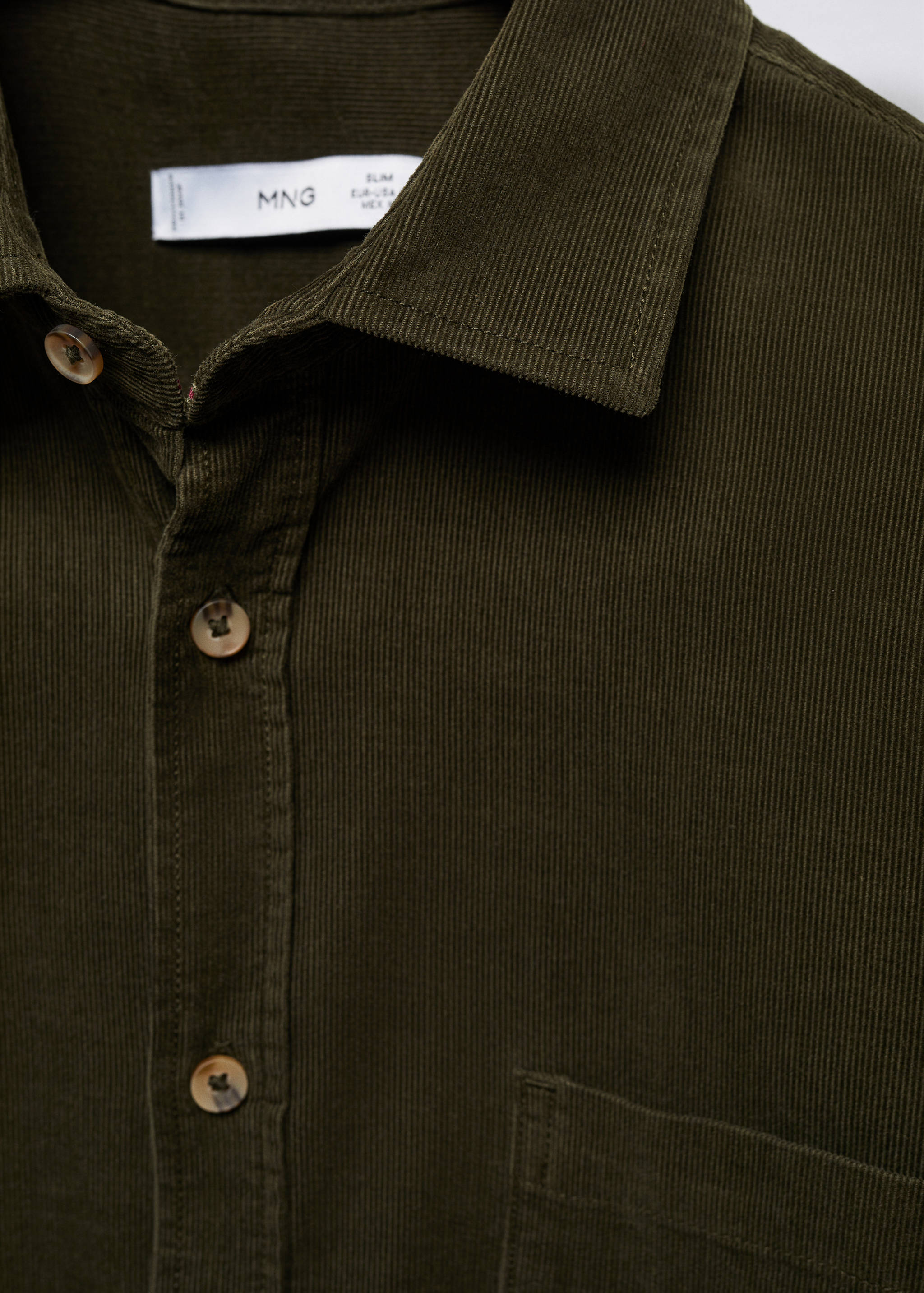 Regular fit micro corduroy shirt - Details of the article 8