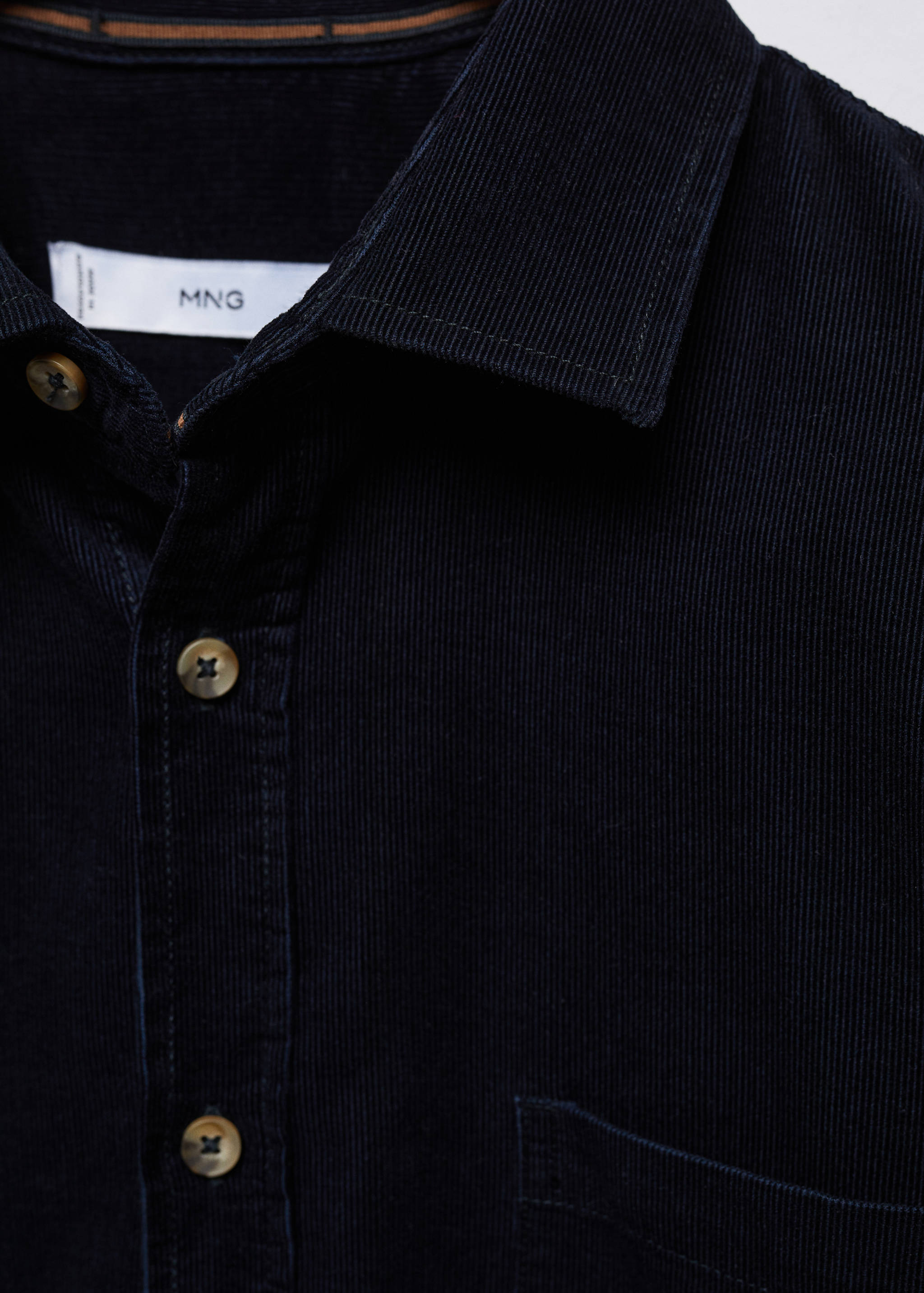 Regular fit micro corduroy shirt - Details of the article 8