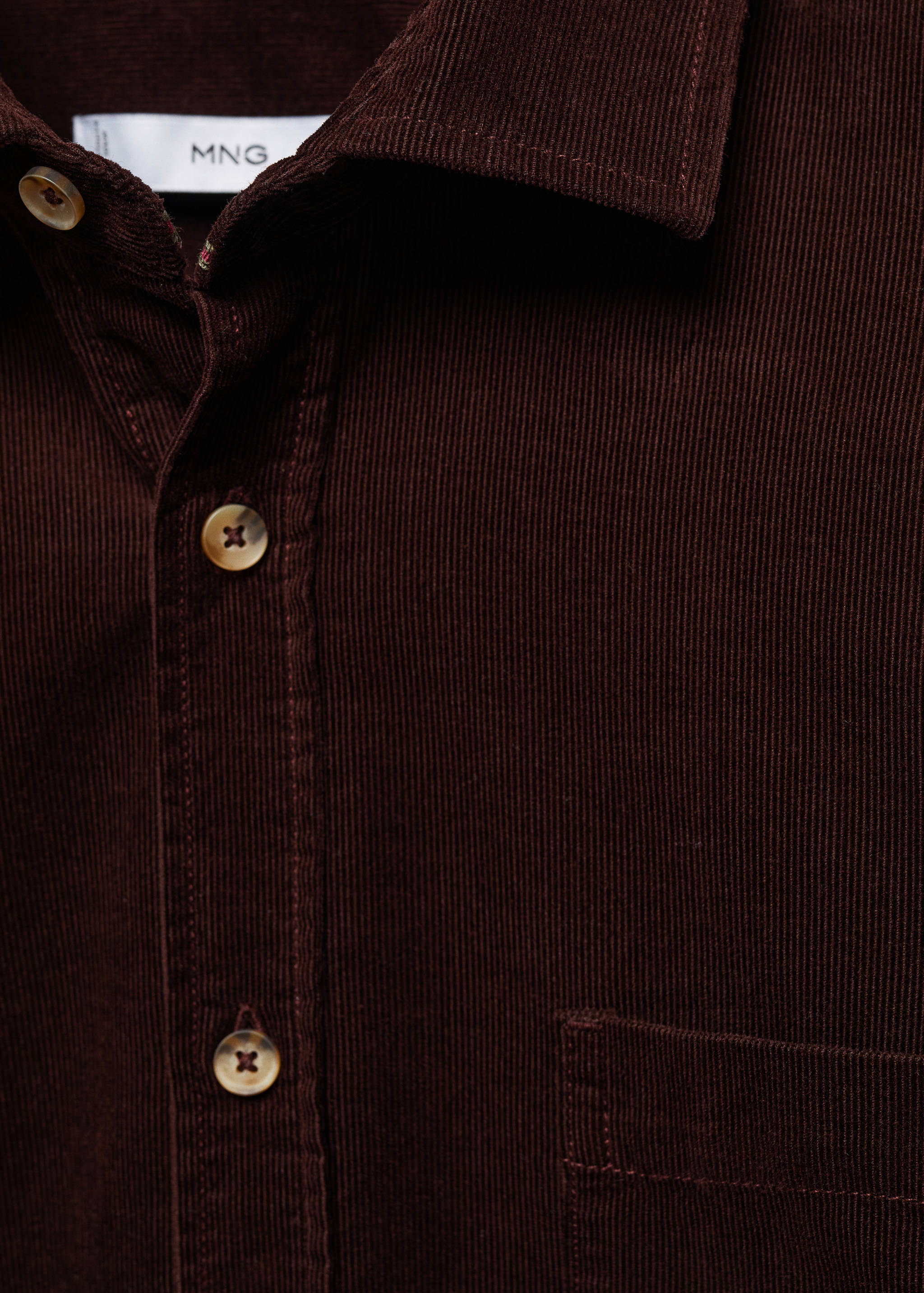 Regular fit micro corduroy shirt - Details of the article 8