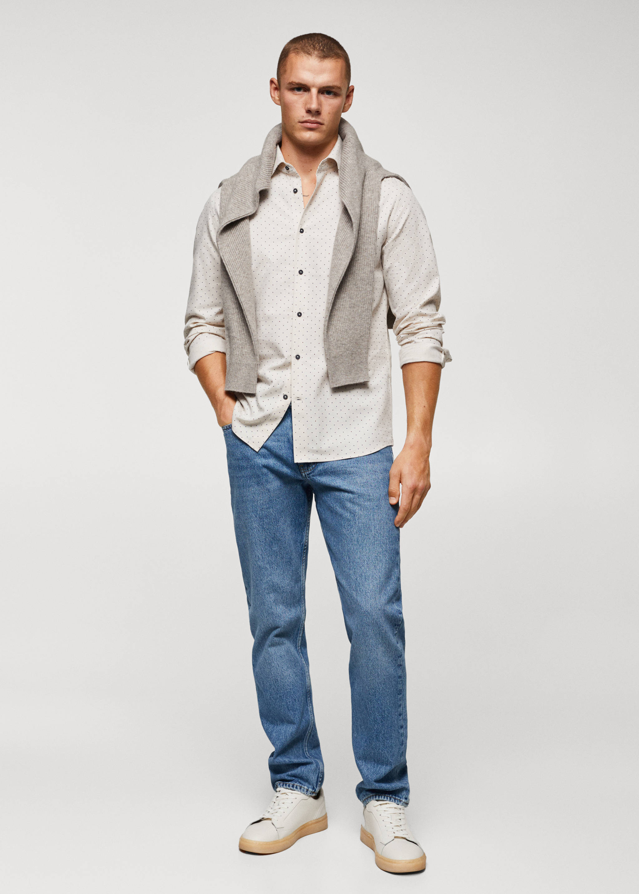 Рубашка 100% хлопок с принтом - Общий план