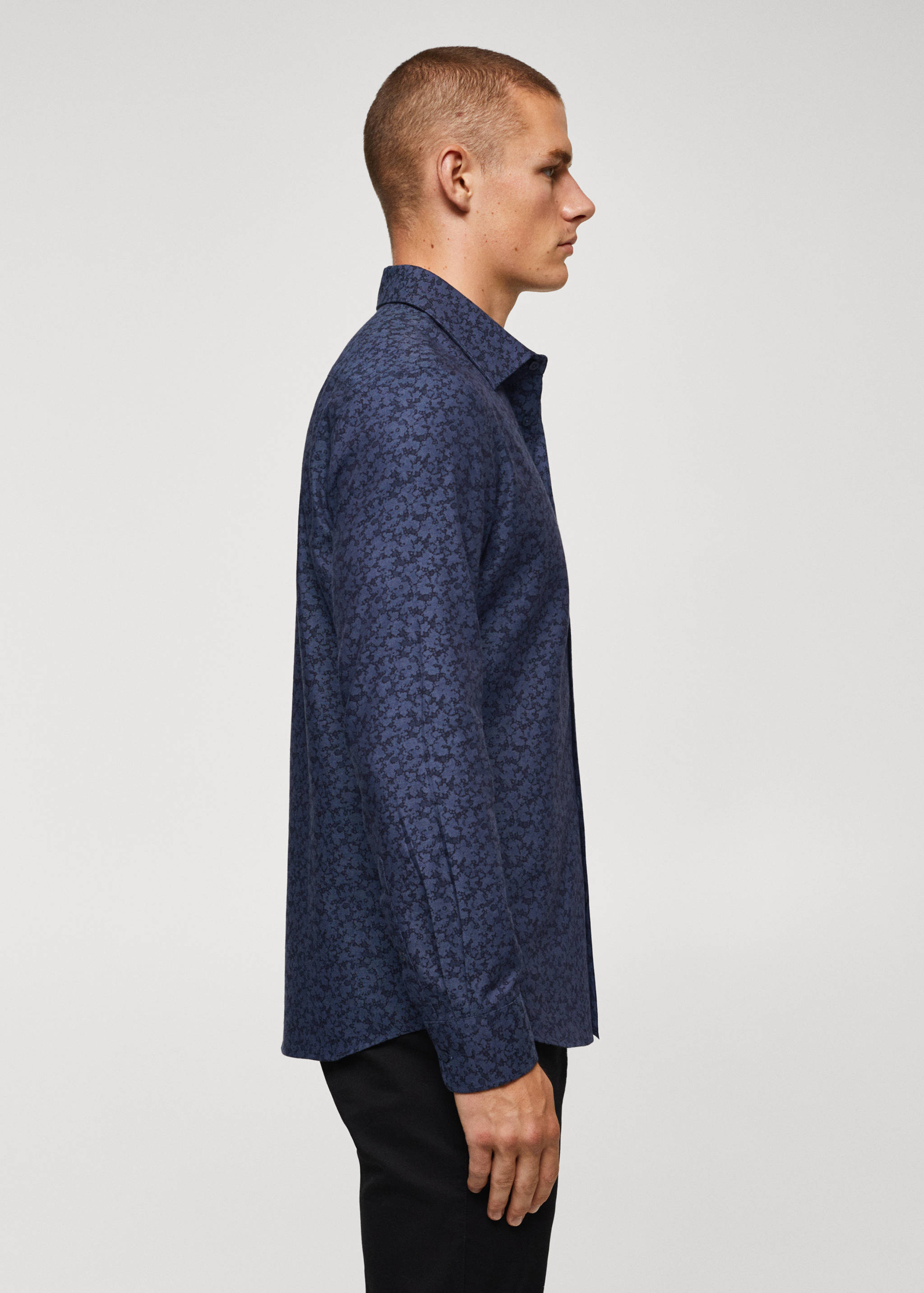 Рубашка 100% хлопок с принтом - Деталь изделия 2