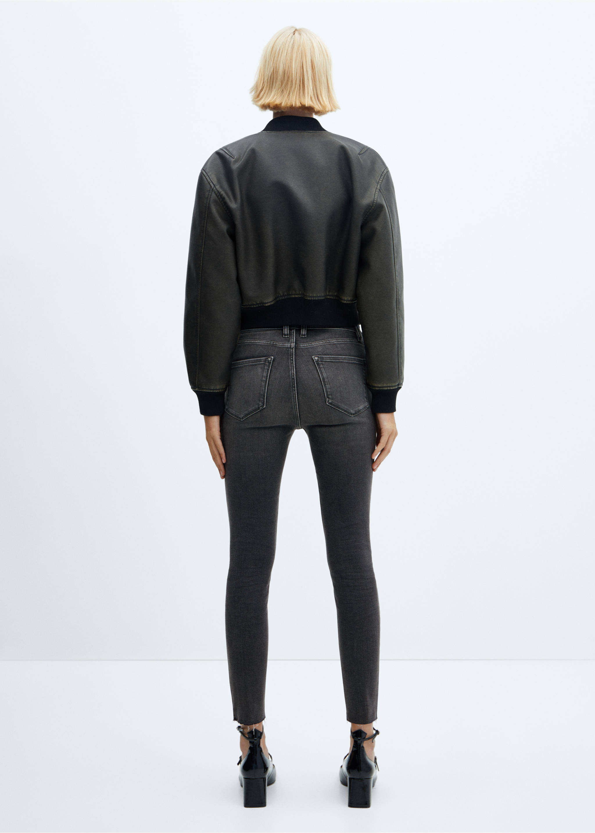 Jeans skinny crop - Reverso del artículo, Gris oscuro. Ref: 57085957-00.