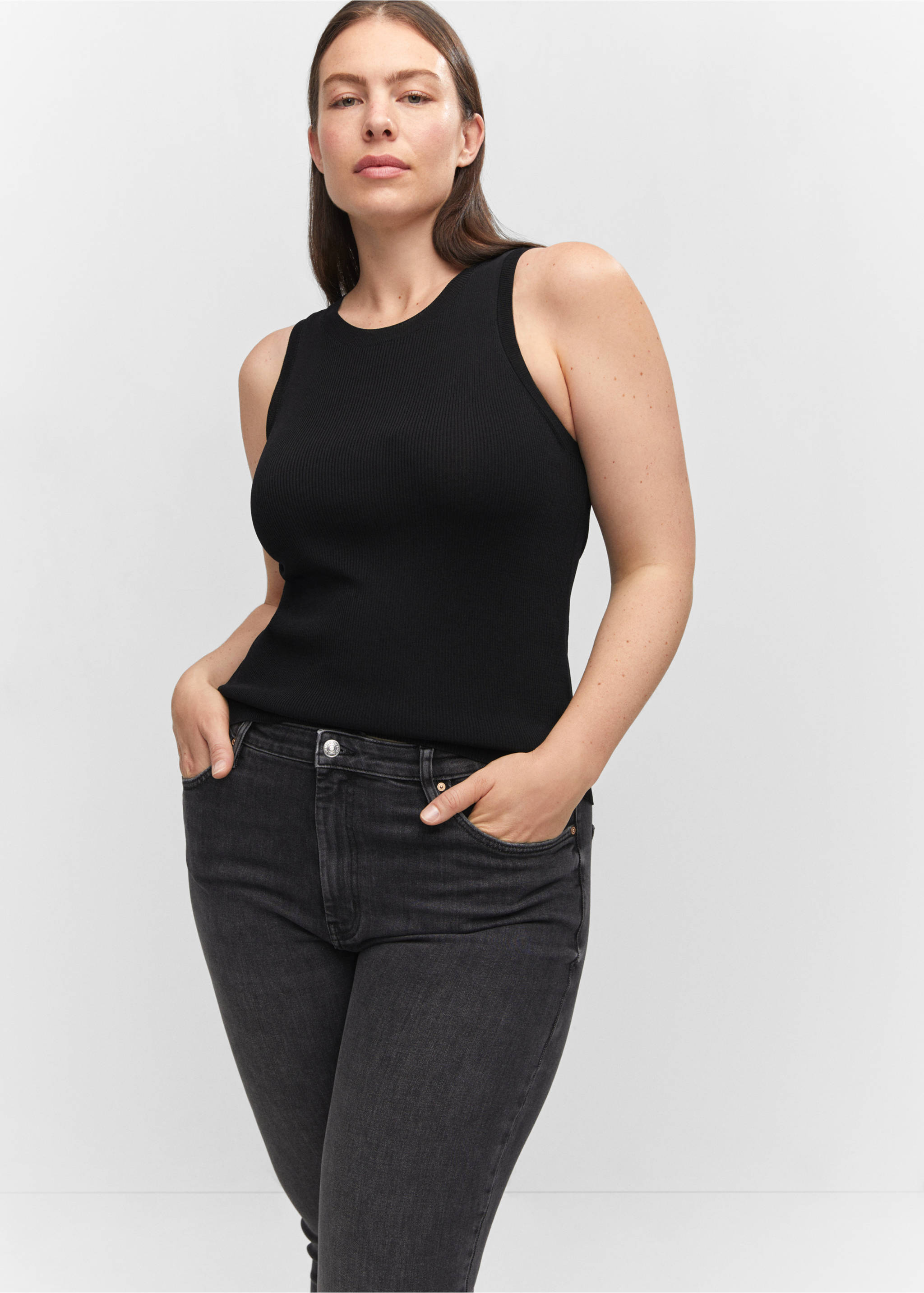 Jeans skinny crop - Detalle del artículo 5, Gris oscuro. Ref: 57085957-00.