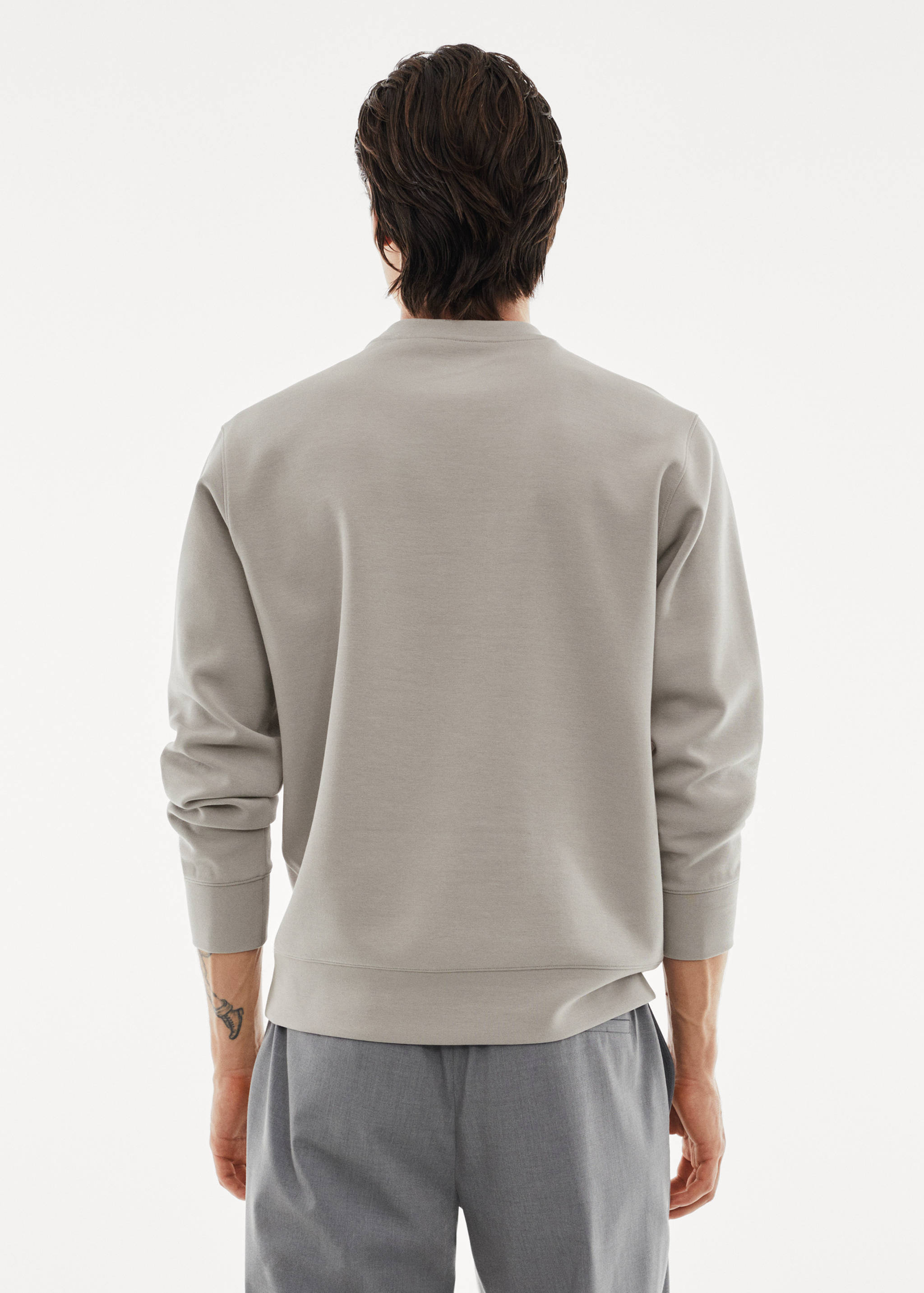 Sweat-shirt tissu recyclé respirant - Verso de l’article
