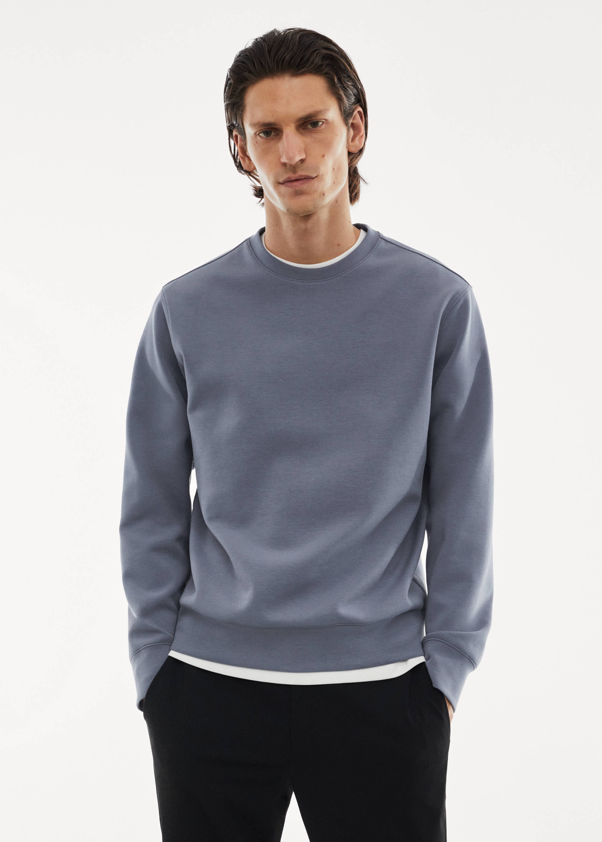 Sweat-shirt tissu recyclé respirant - Plan moyen