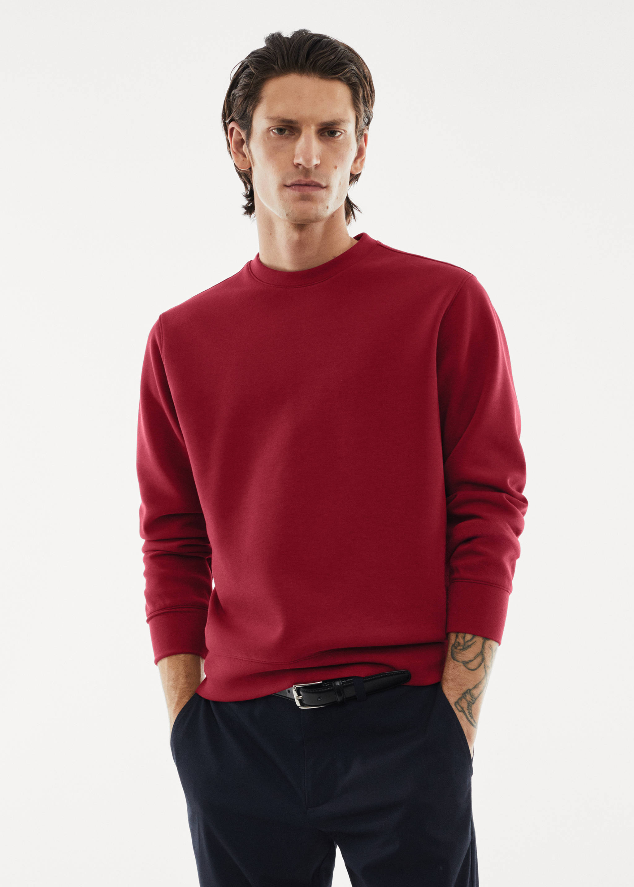 Sweat-shirt tissu recyclé respirant - Plan moyen