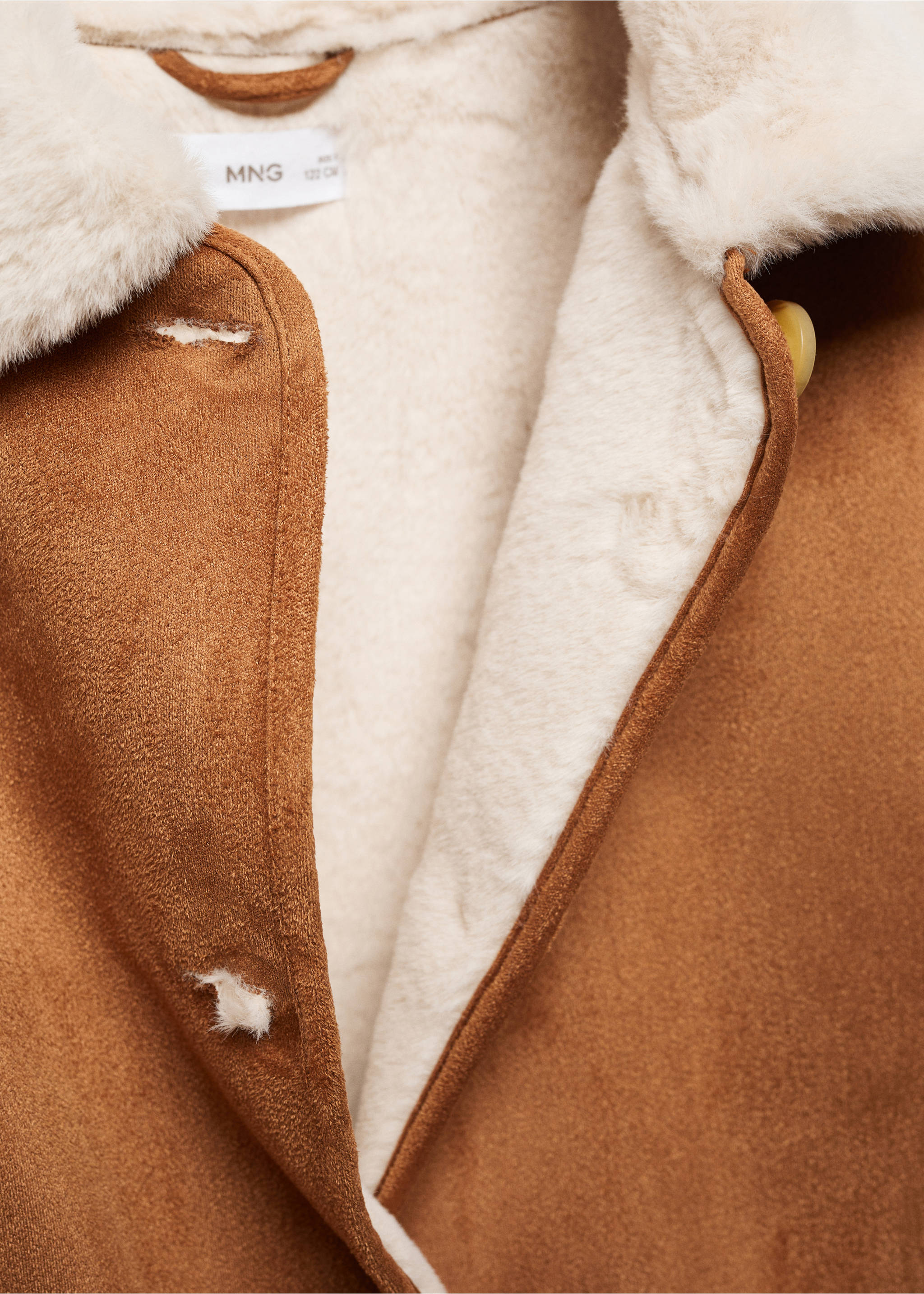 Manteau double face - Détail de l'article 8, Marron moyen. Ref: 57085962-00.