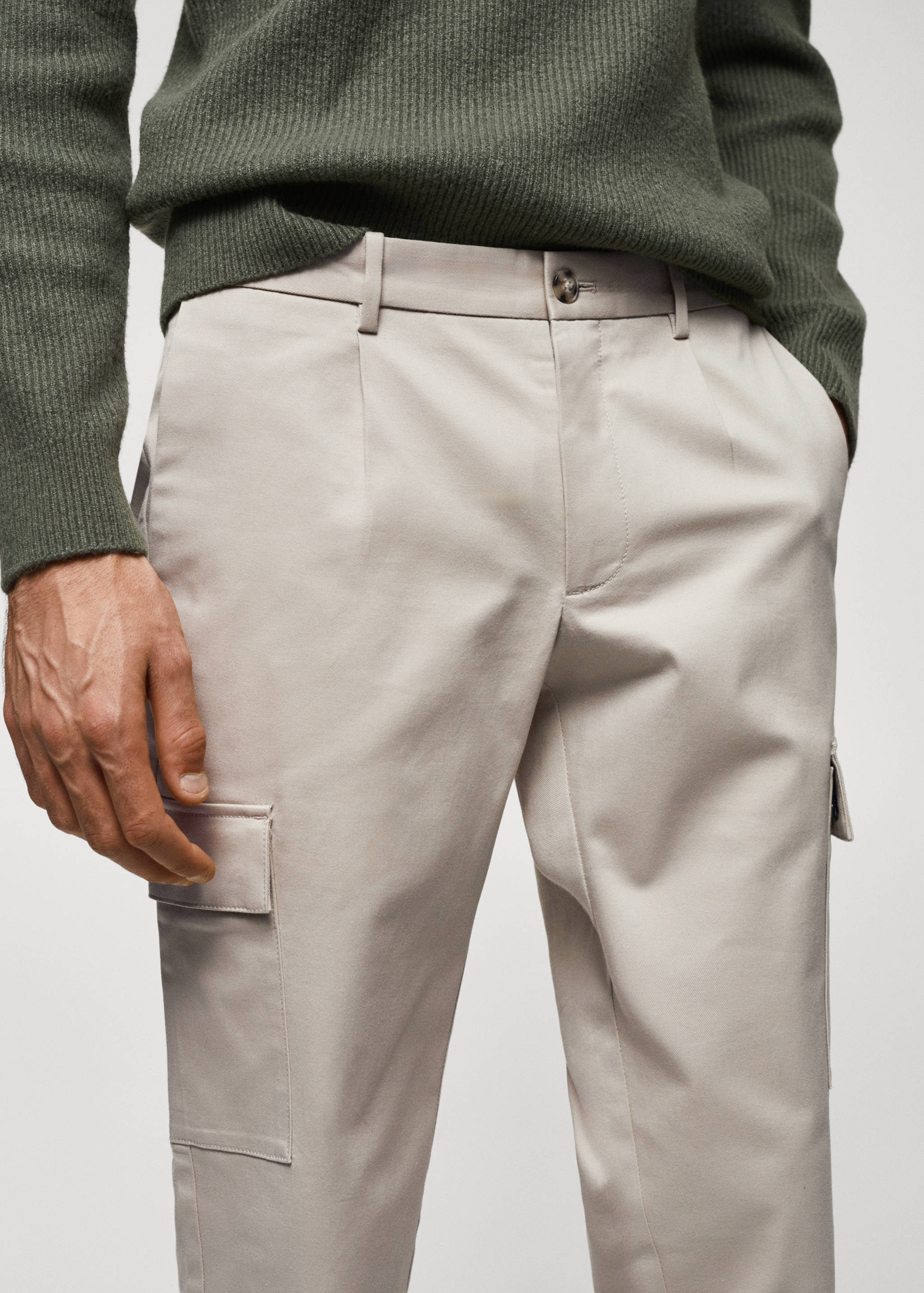 Pantalón cargo algodón slim fit - Detalle del artículo 1