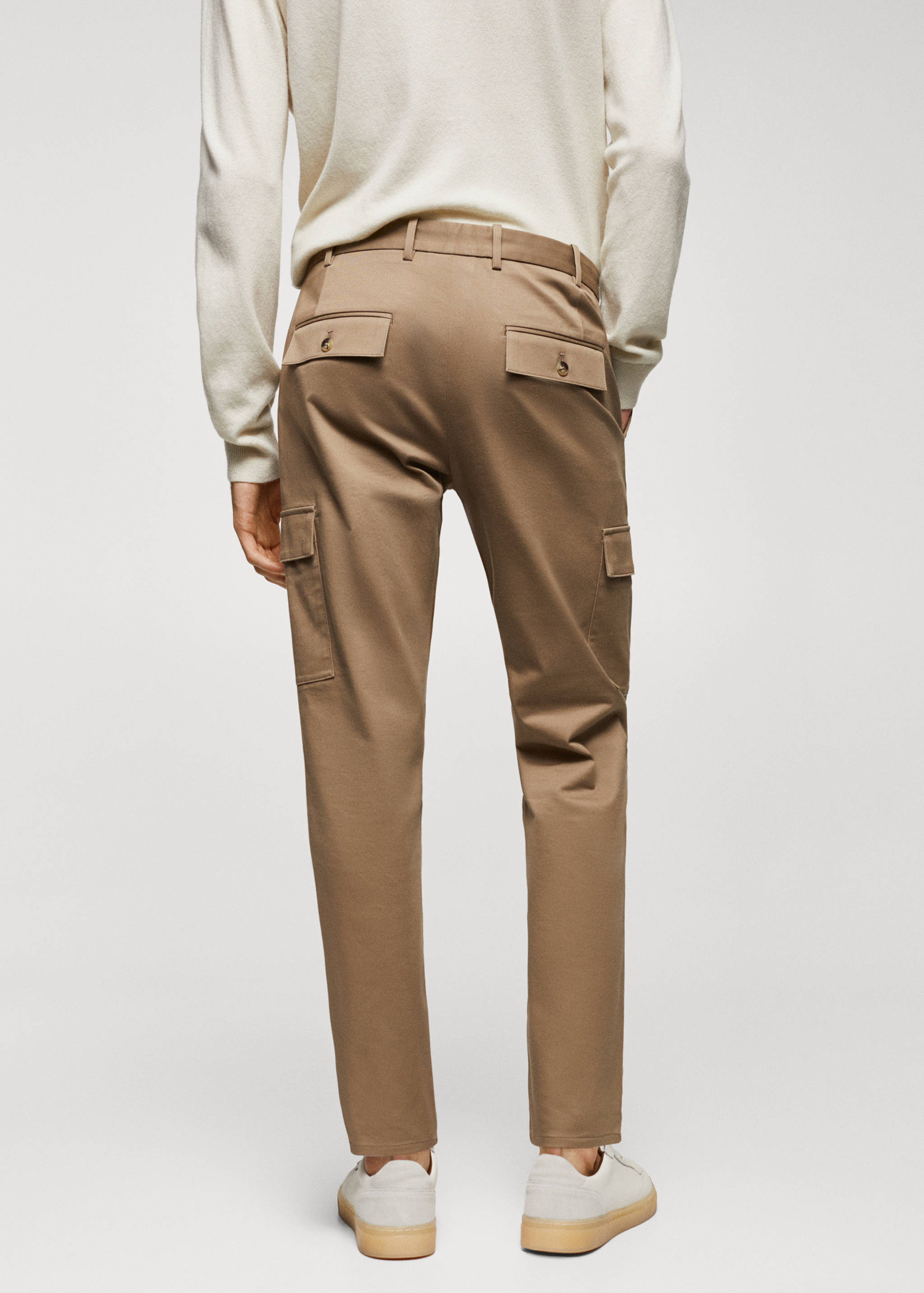 Pantalón cargo algodón slim fit - Reverso del artículo