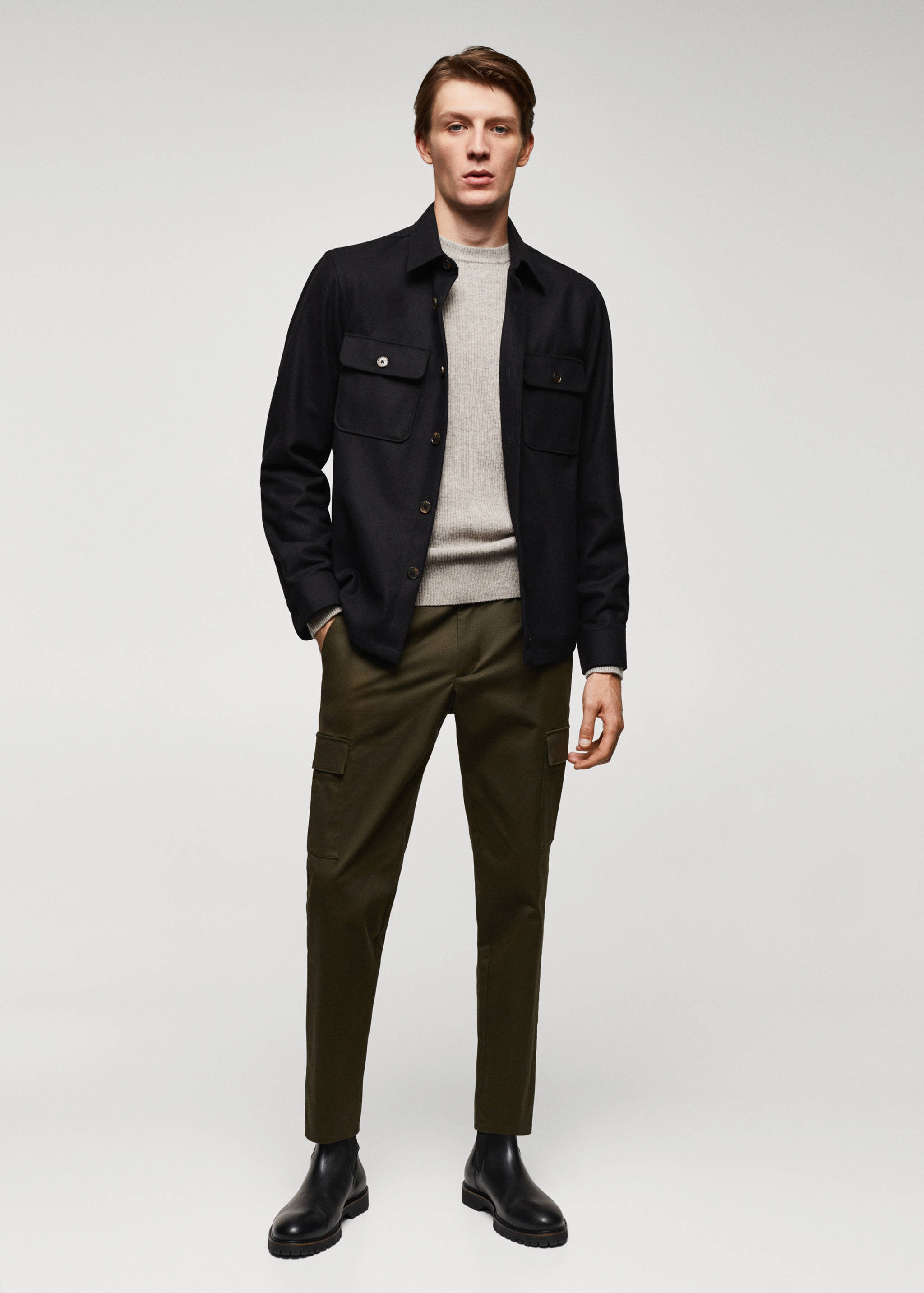 Pantalón cargo algodón slim fit - Plano general