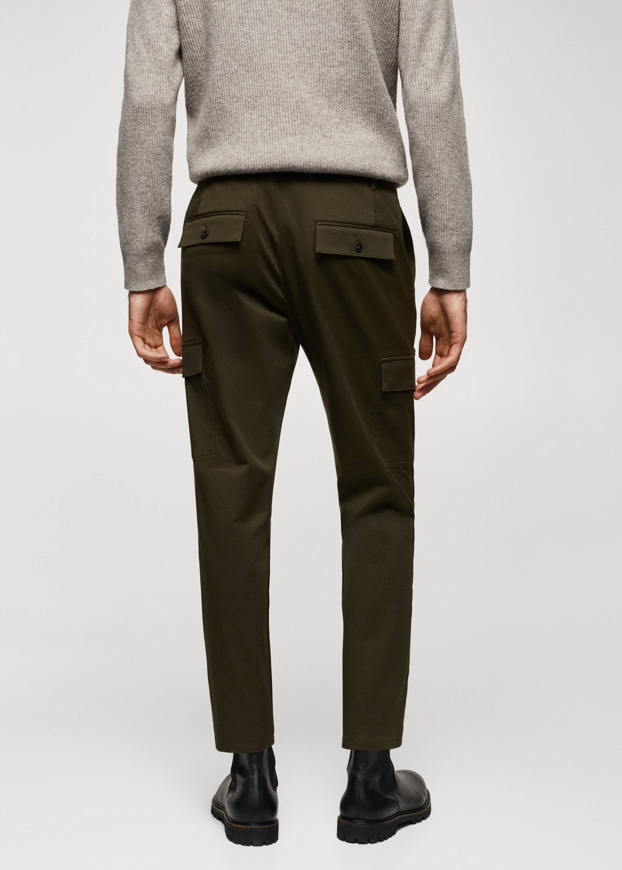 Pantalón cargo algodón slim fit - Reverso del artículo