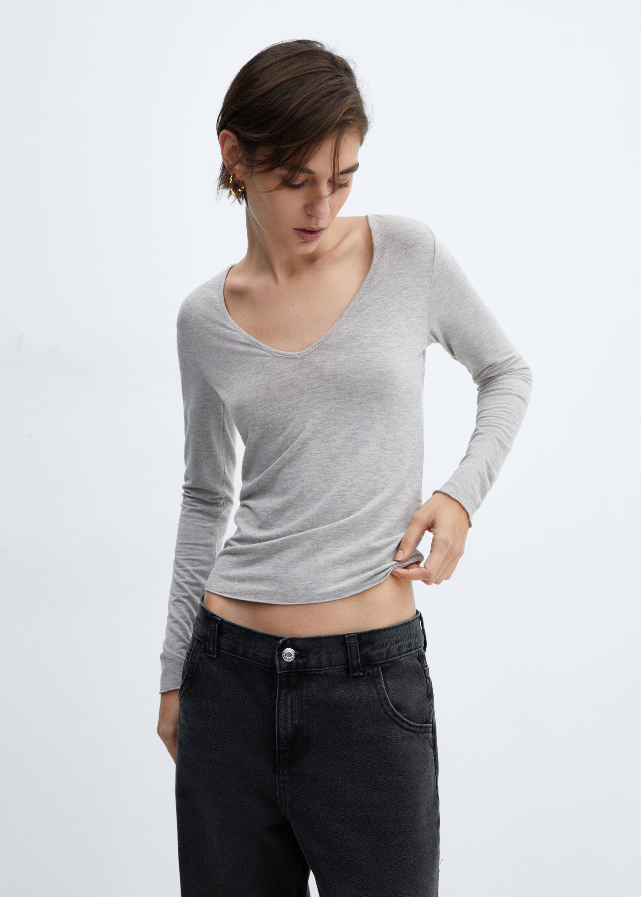 V-neck T-shirt - Medium plane