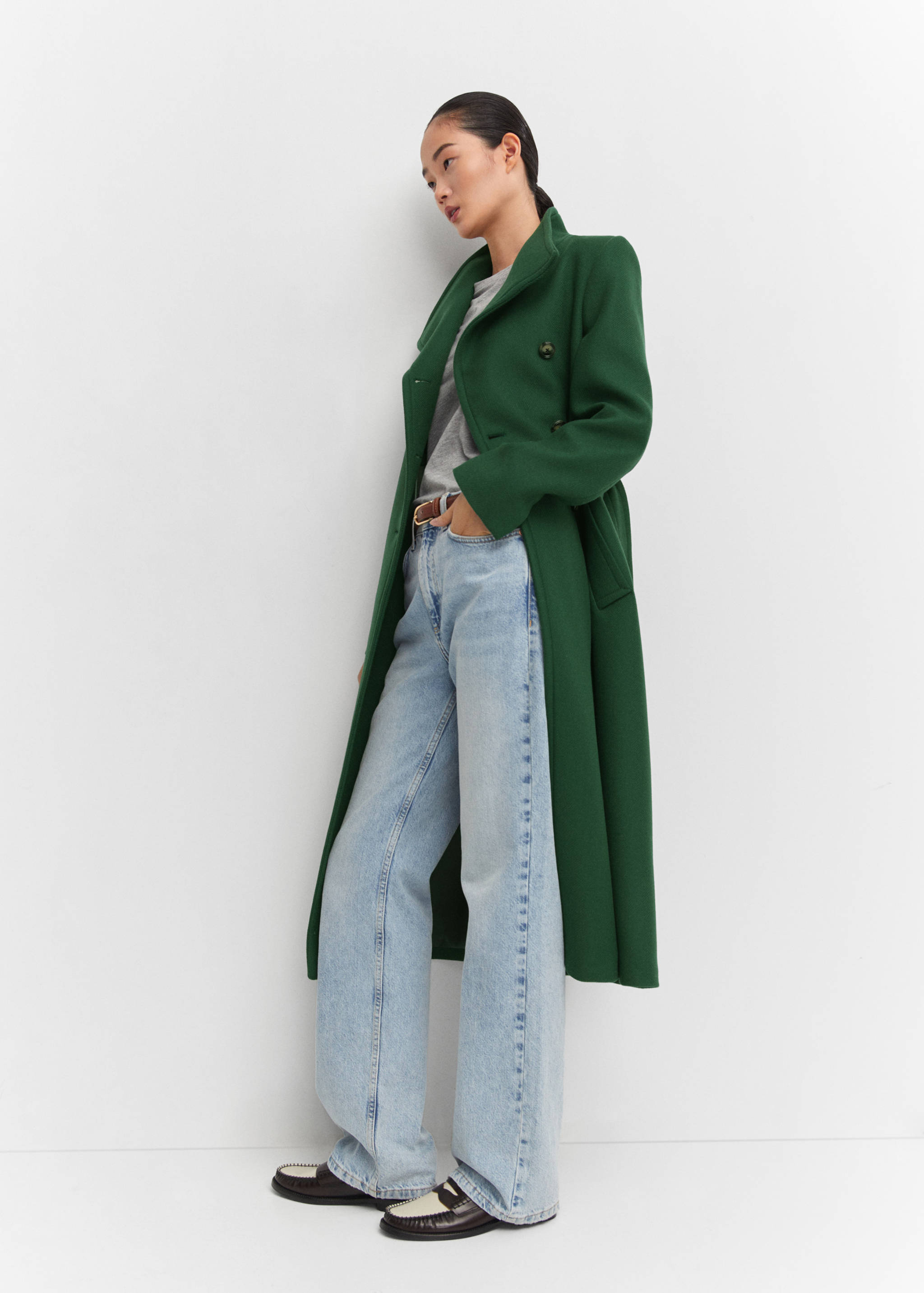 Manteco wool coat with belt - Details of the article 2