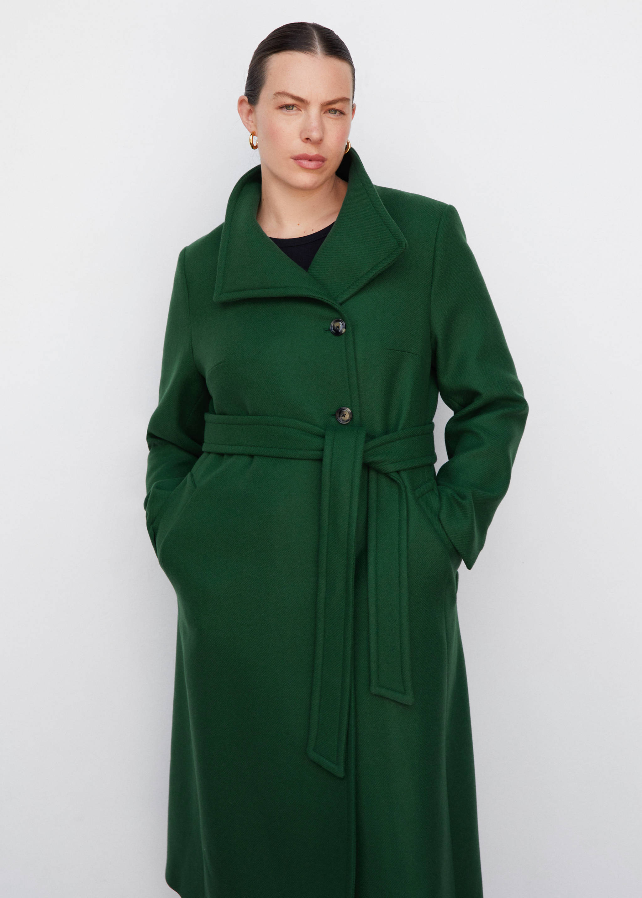 Manteco wool coat with belt - Details of the article 5