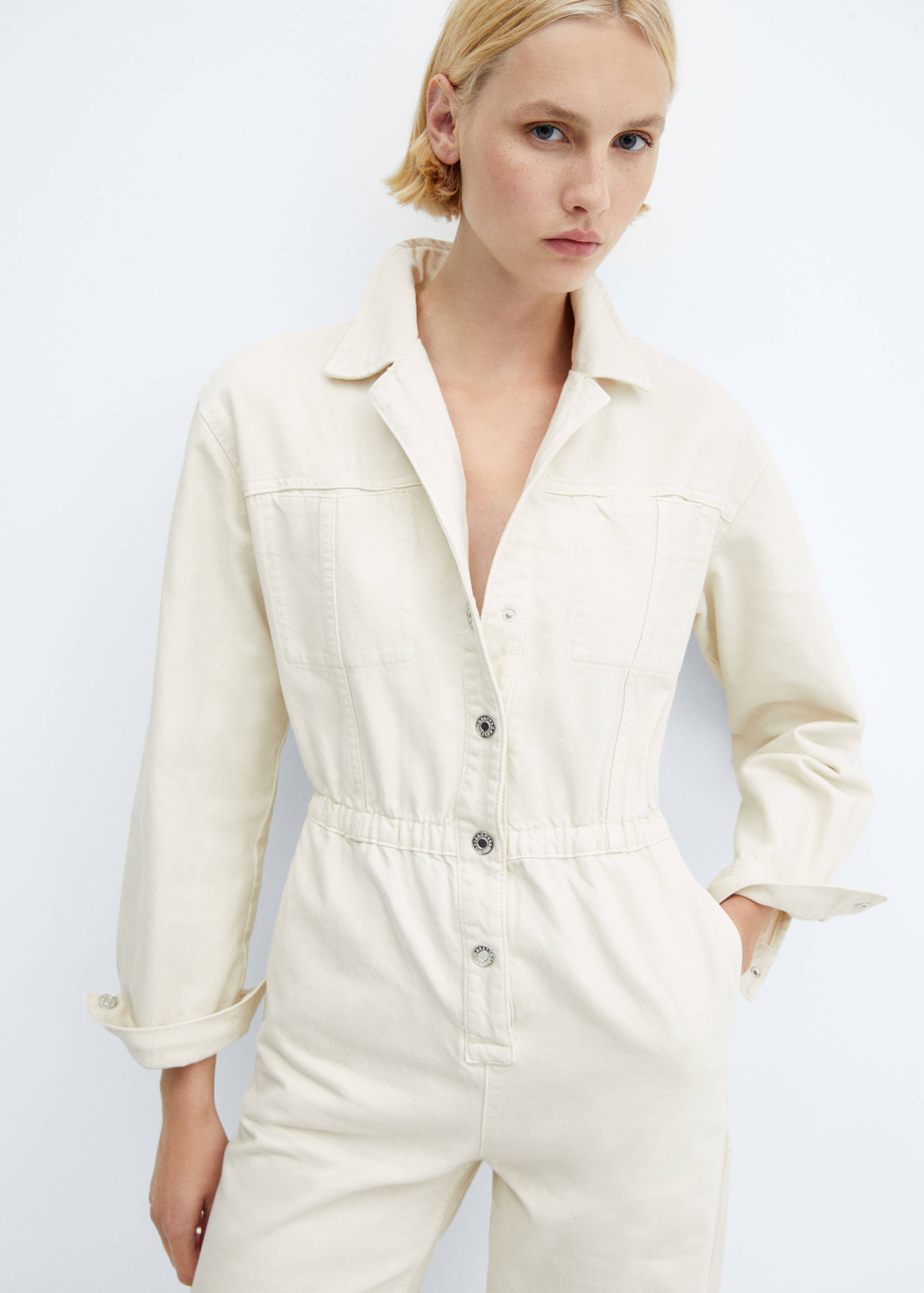 Long denim jumpsuit - Medium plane