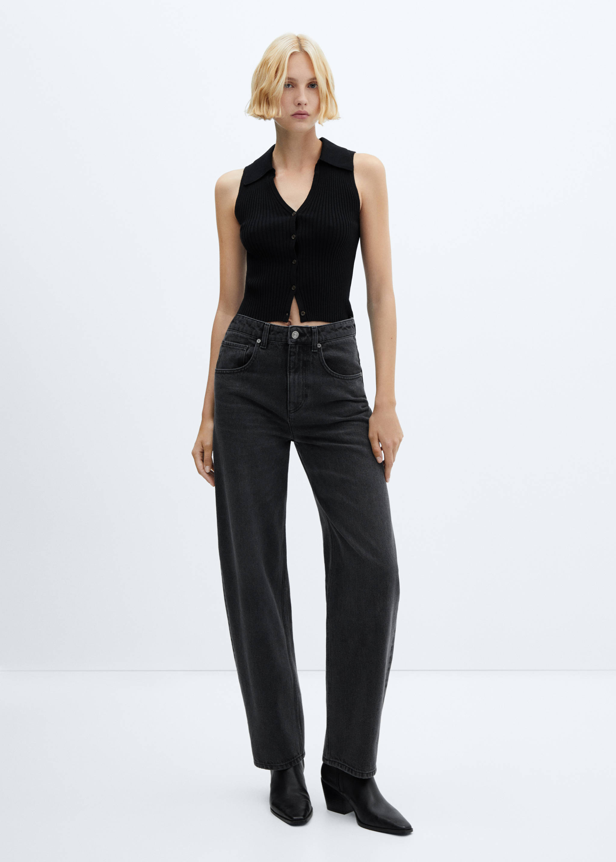 Jean balloon taille haute - Plan général