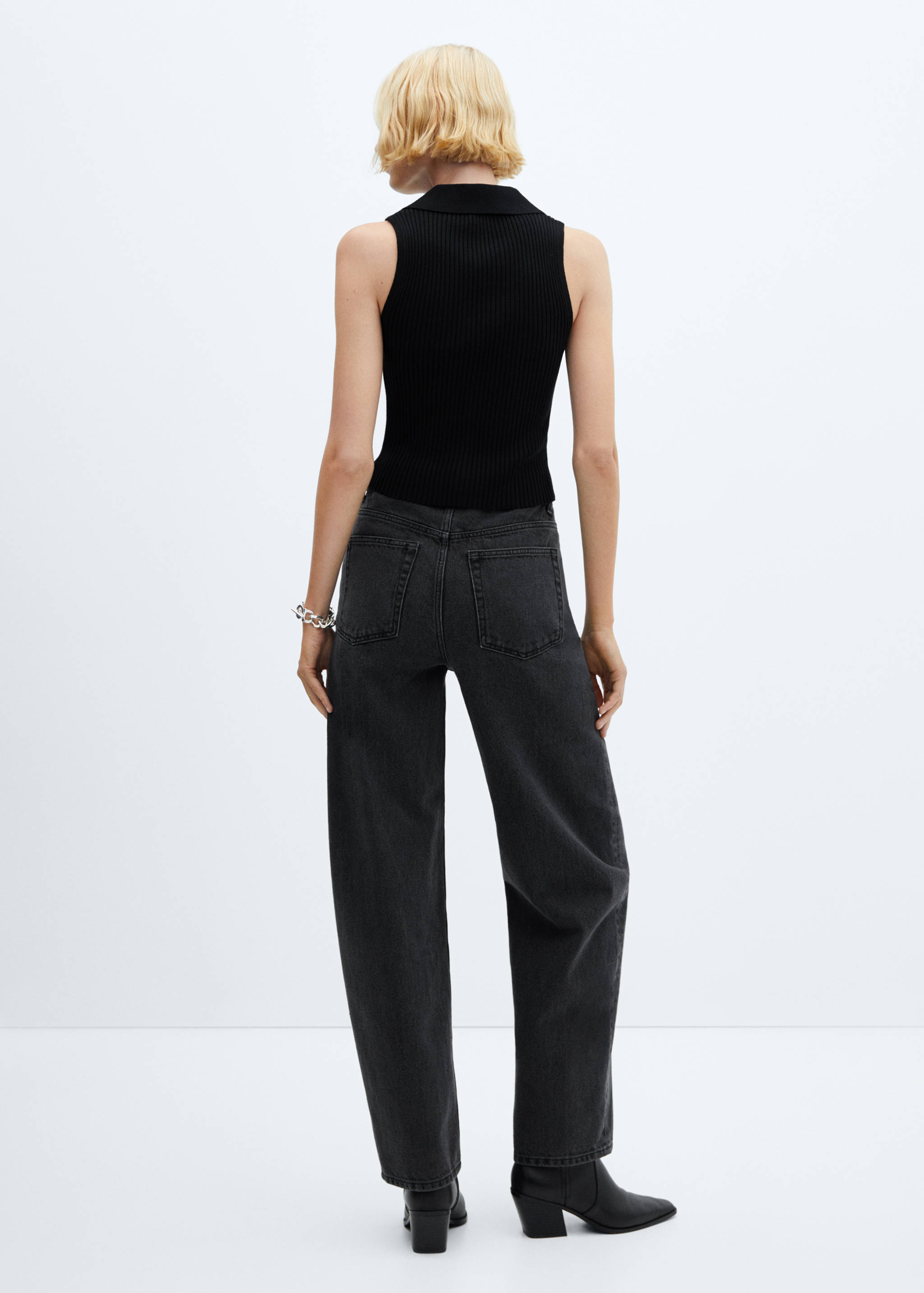 Jean balloon taille haute - Verso de l’article