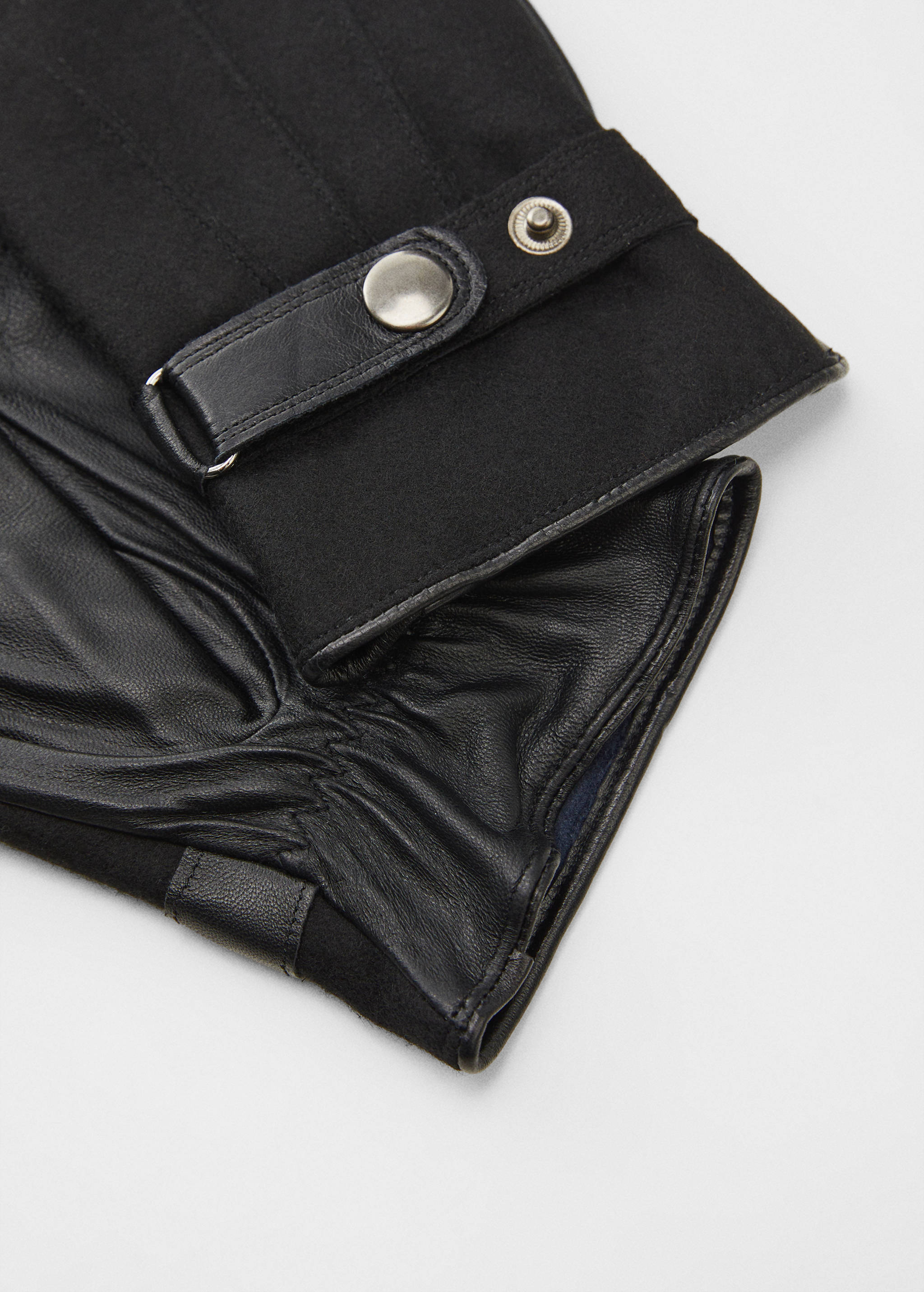 Wool-blend lining leather gloves - Medium plane