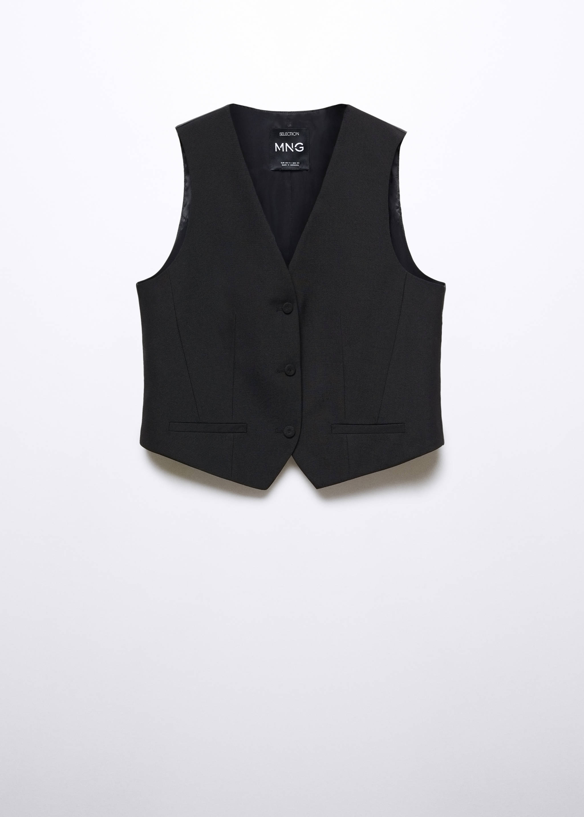 Check wool-blend suit waistcoat - Article without model