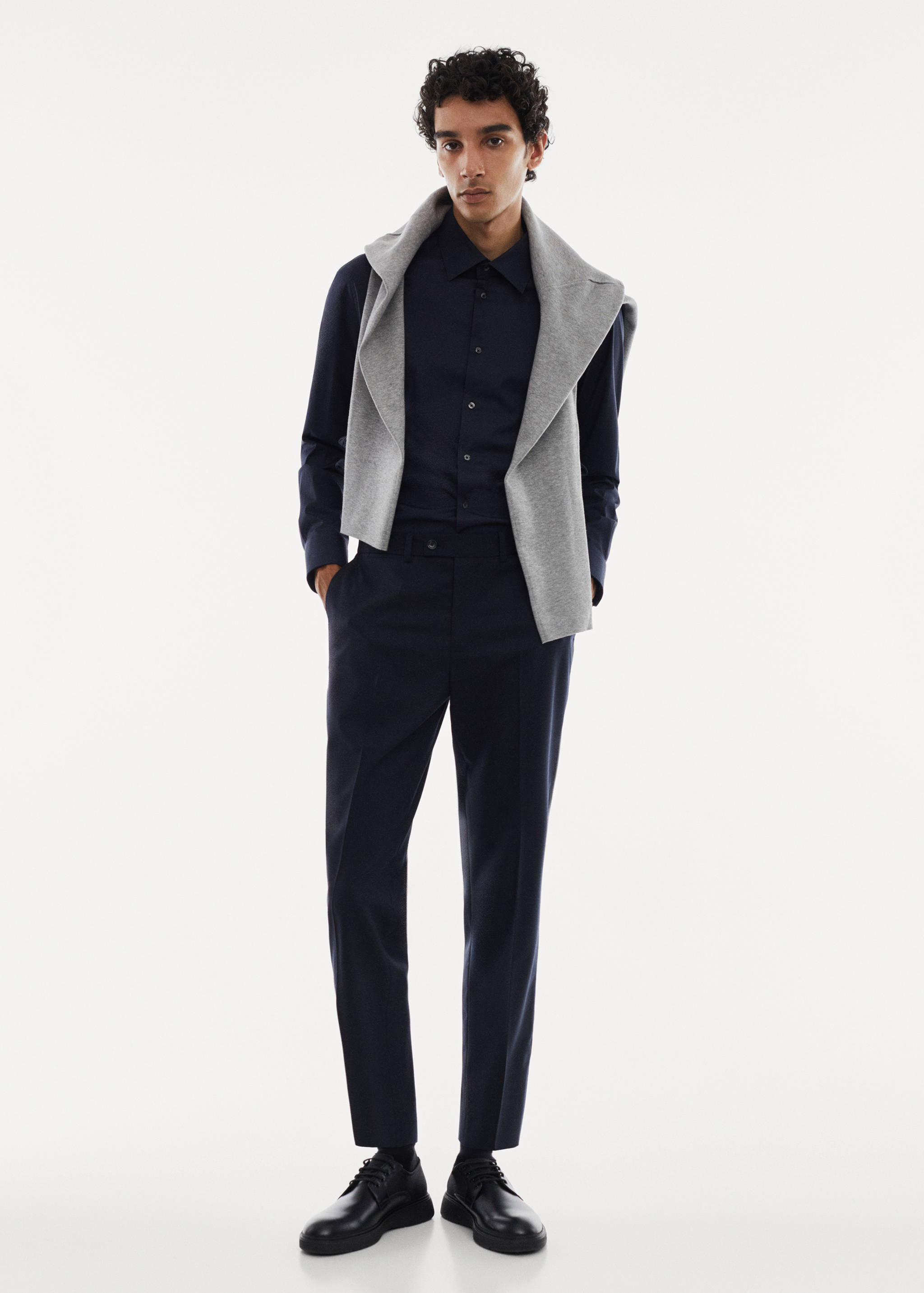 Mixed leather blucher - General plane