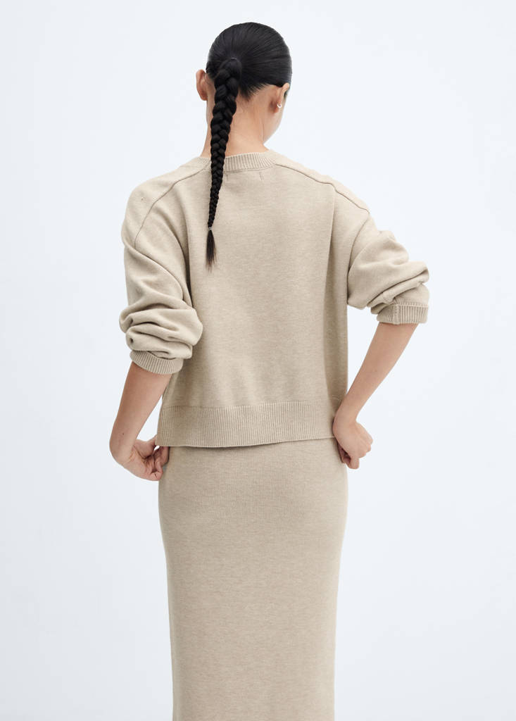 Sweater with decorative seam — Light/Pastel Grey