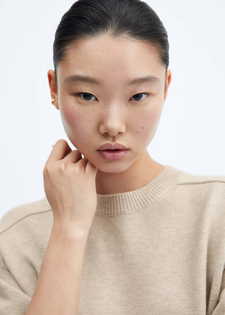 Sweater with decorative seam — Light/Pastel Grey