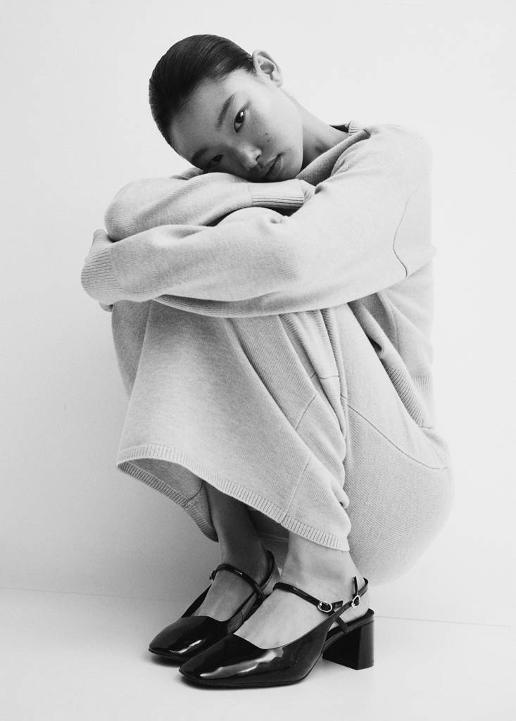 Sweater with decorative seam — Light/Pastel Grey