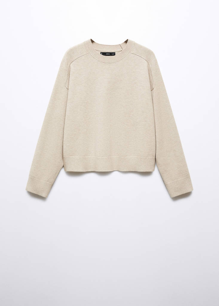 Sweater with decorative seam — Light/Pastel Grey