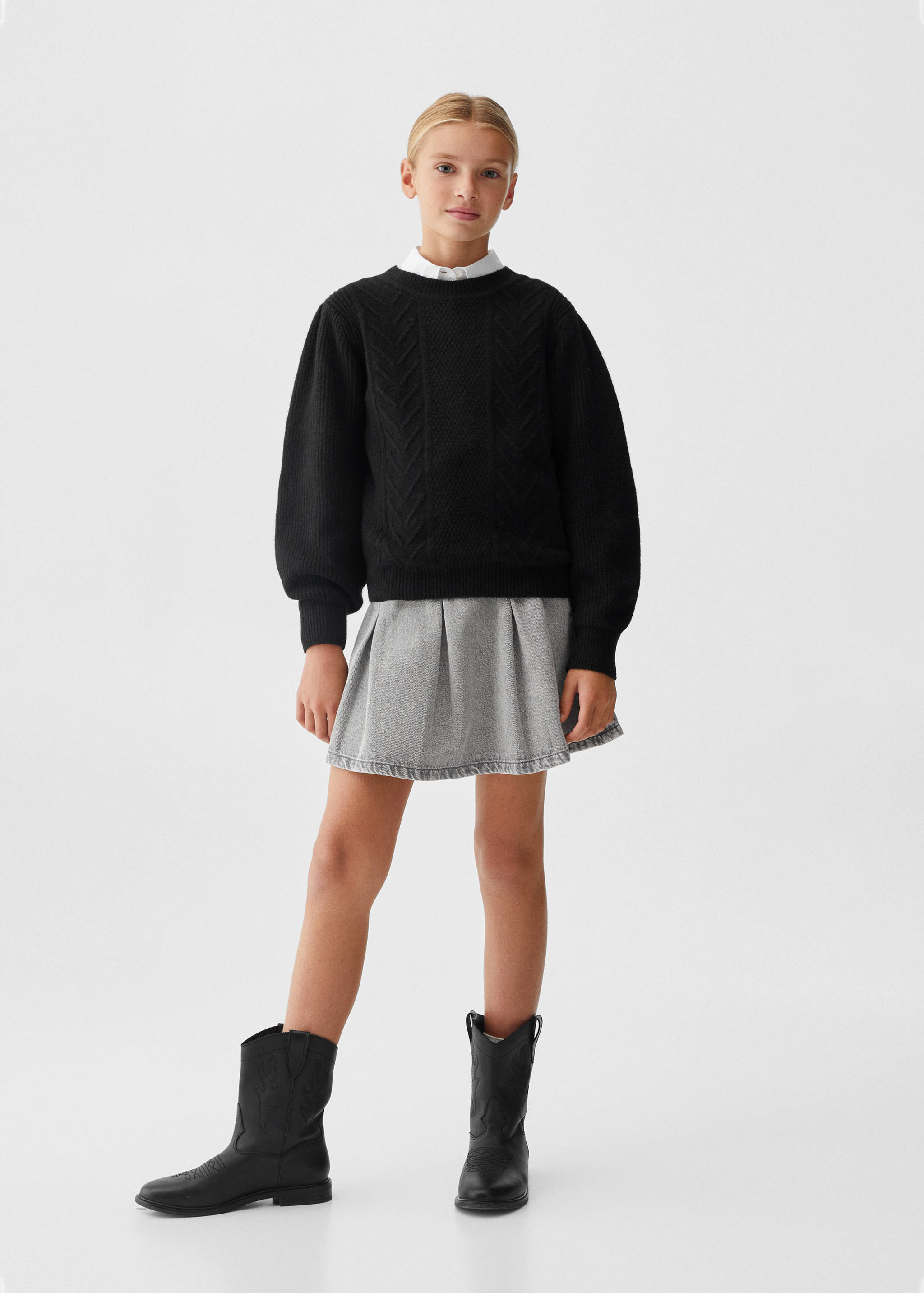 粗线针织毛衣 - null