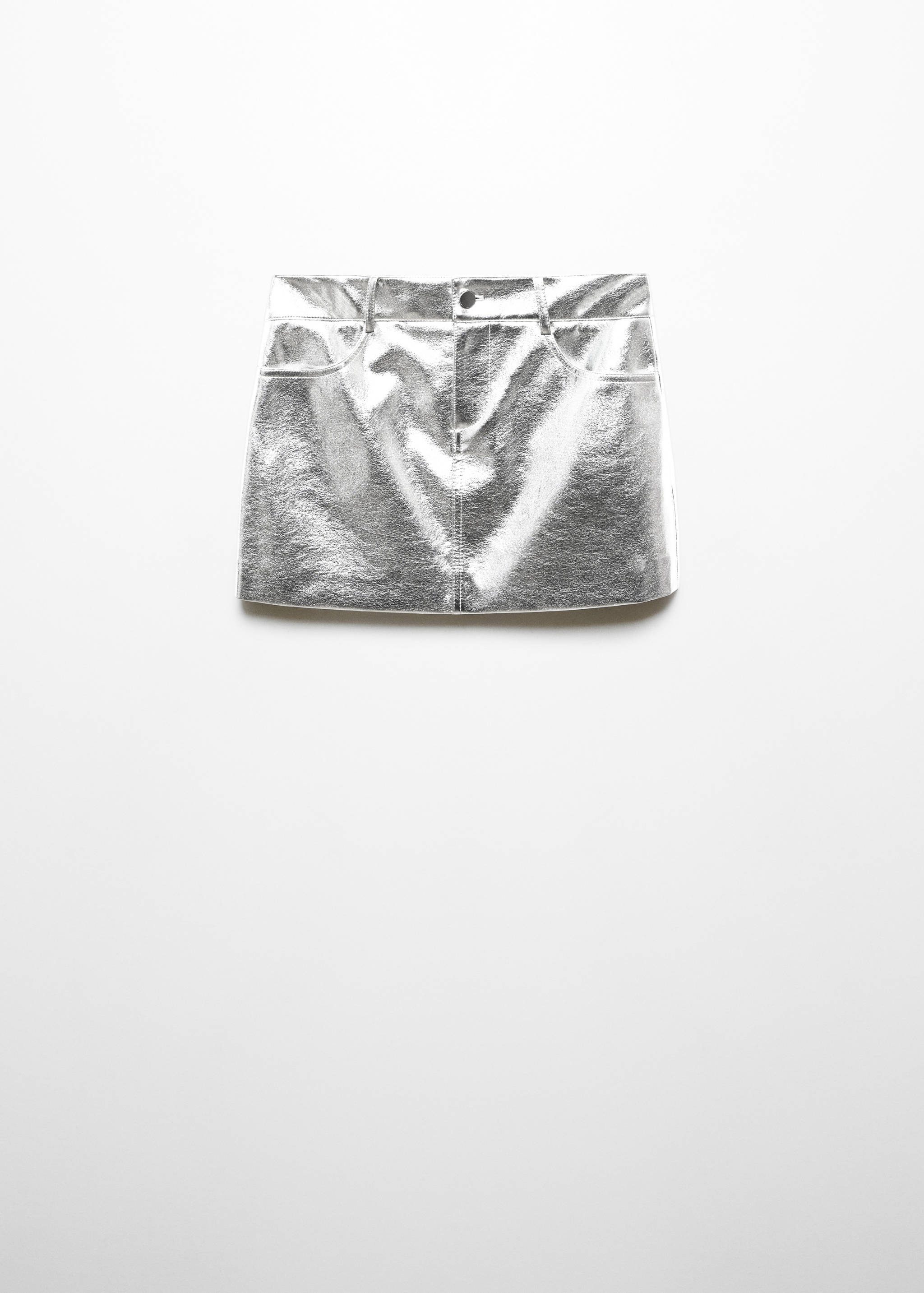 Metallic faux-leather mini-skirt - Article without model