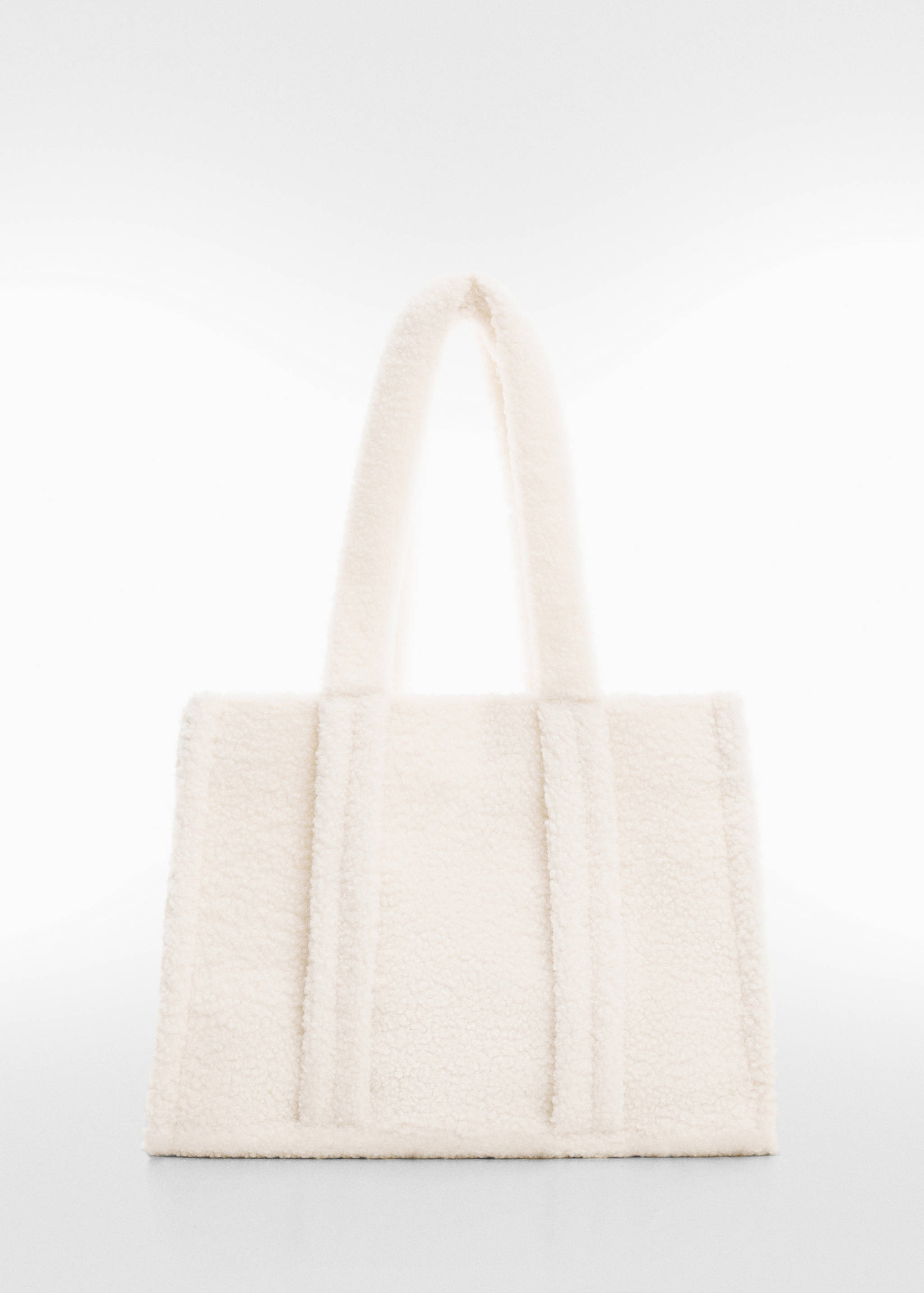 Shearling-effect shopper bag - Article without model
