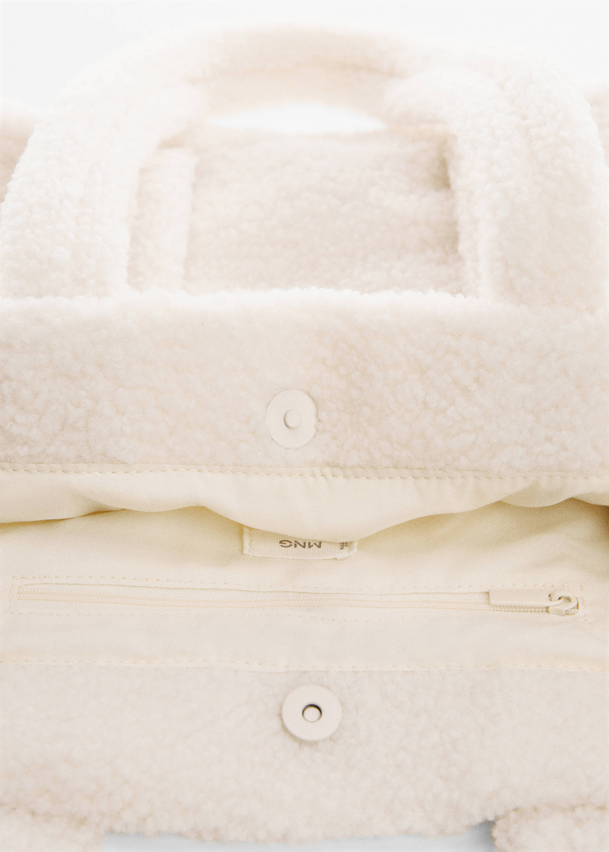 Shearling-effect shopper bag - Details of the article 2