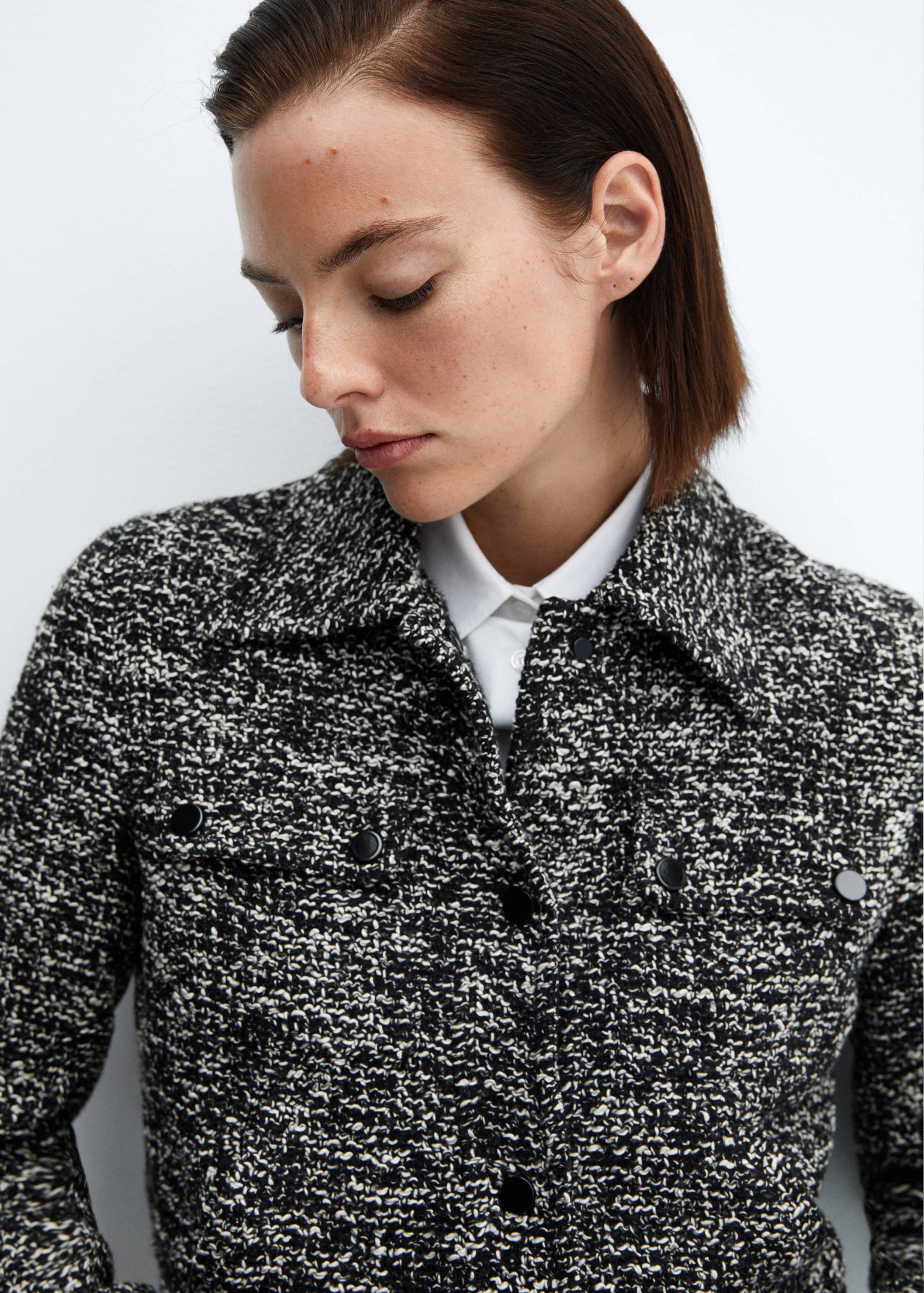 Veste tweed col chemise - Détail de l'article 1