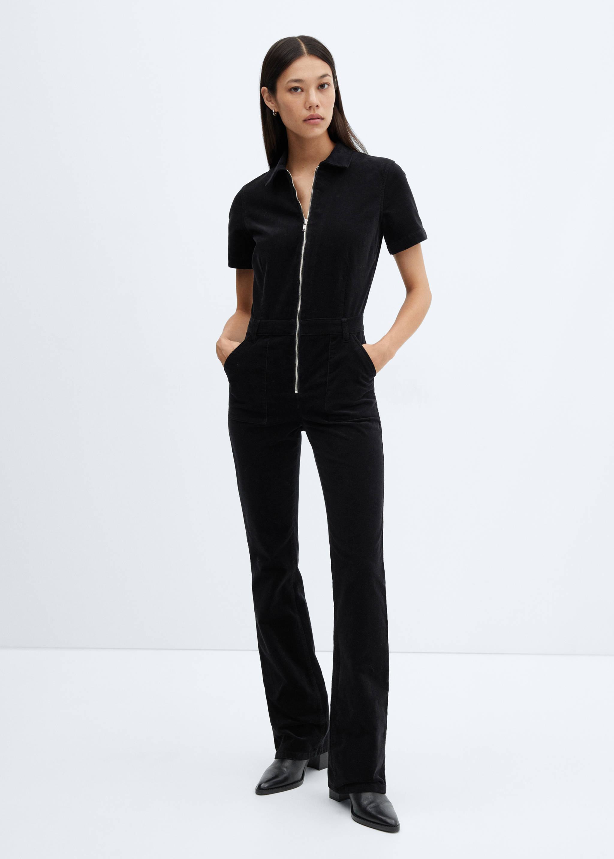 Combinaison velours côtelé fermeture Éclair - Plan général