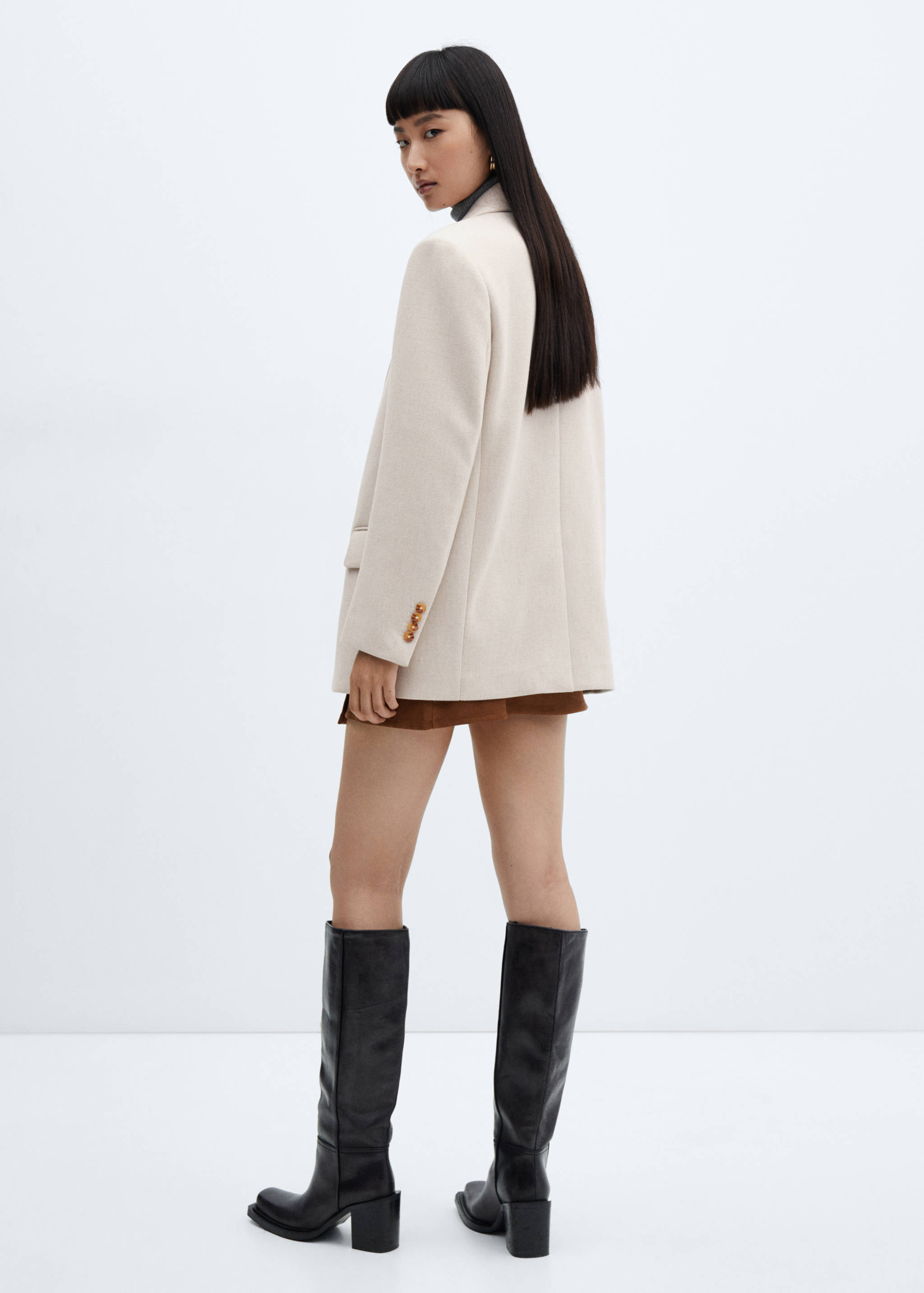 Structured wool blazer - Reverse of the article