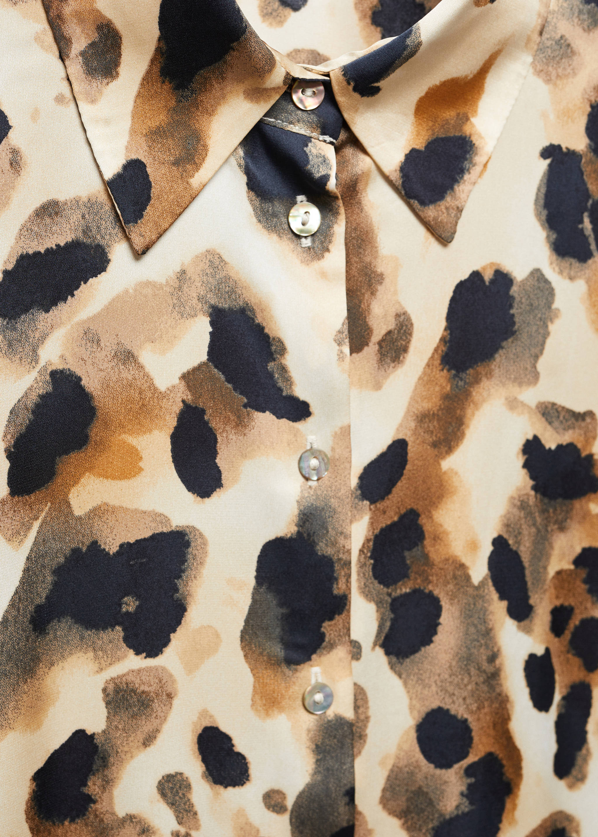 Leopard-print satin shirt - Details of the article 8