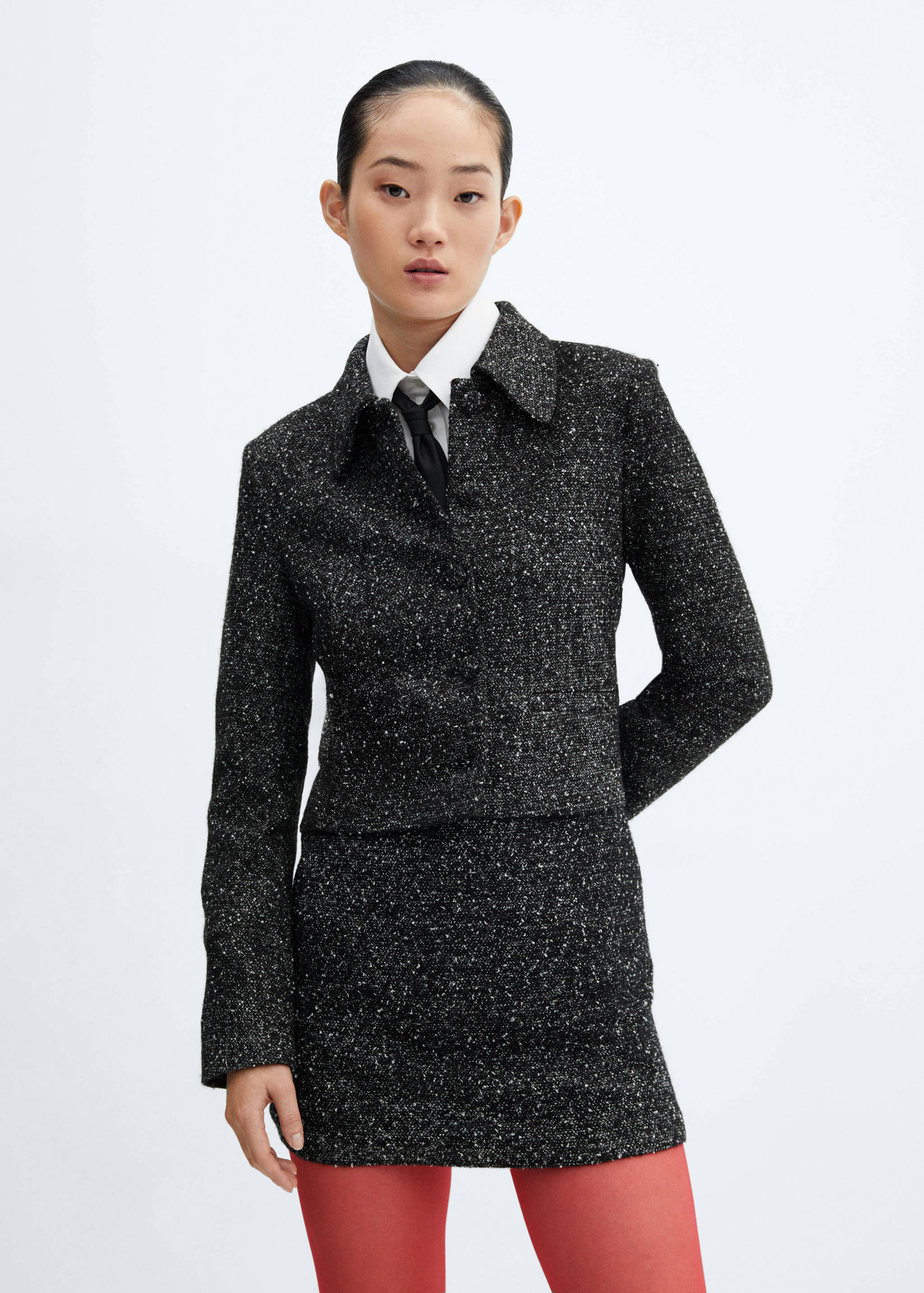Marbled tweed jacket - Medium plane