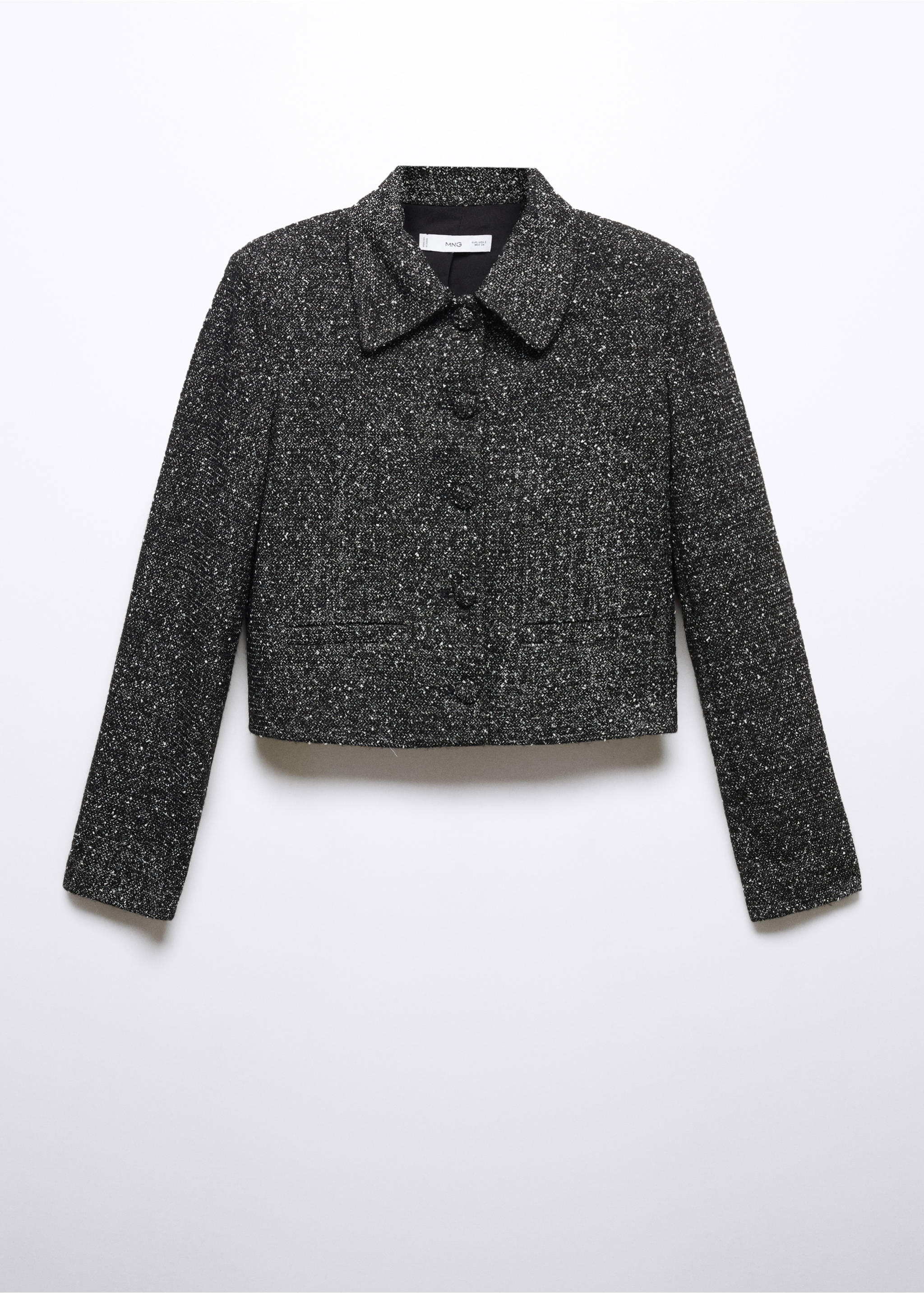 Chaqueta tweed jaspeada - Artículo sin modelo, Negro. Ref: 57087729-00.
