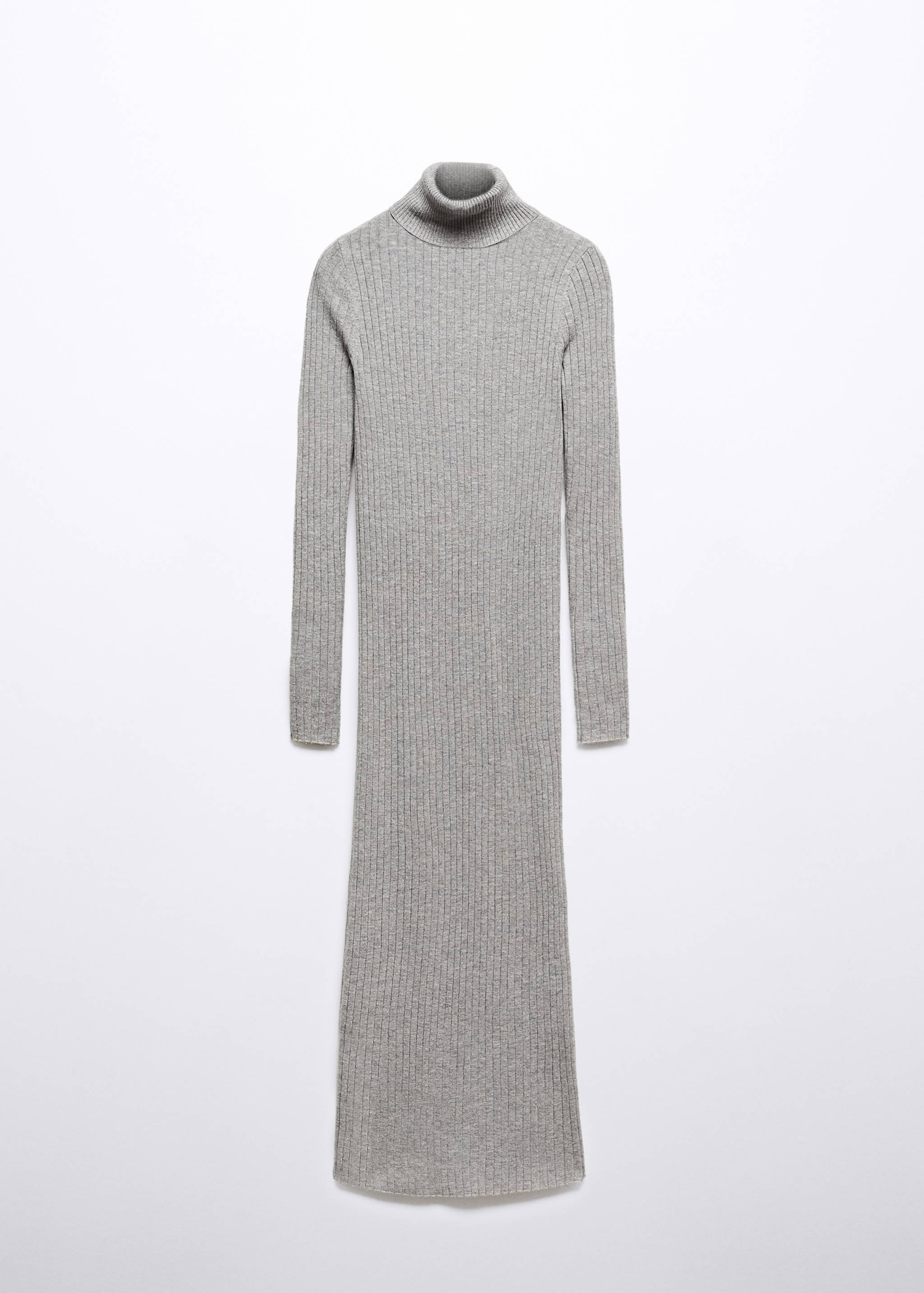 Turtleneck ribbed midi-dress - Article without model