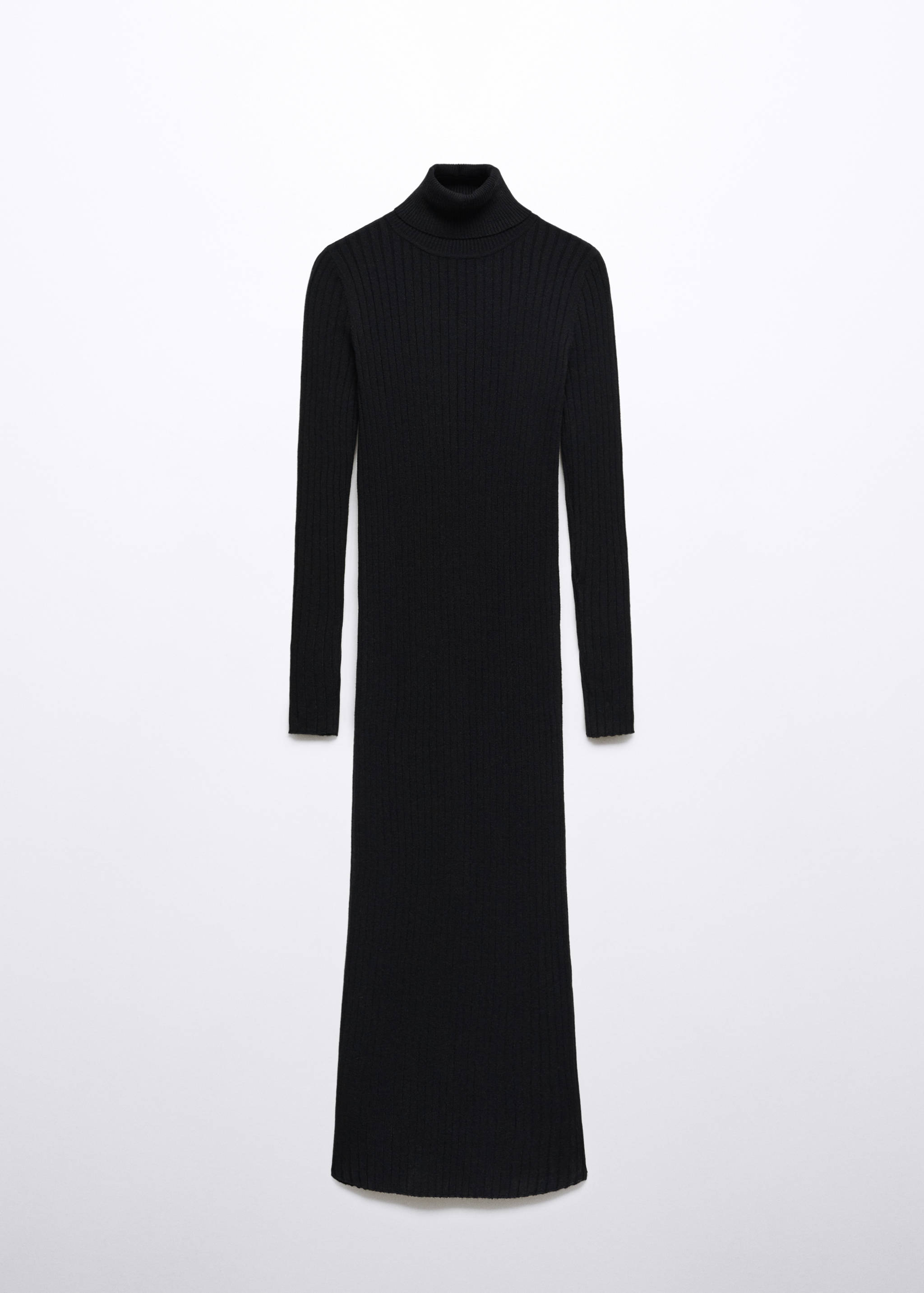 Turtleneck ribbed midi-dress - Article without model