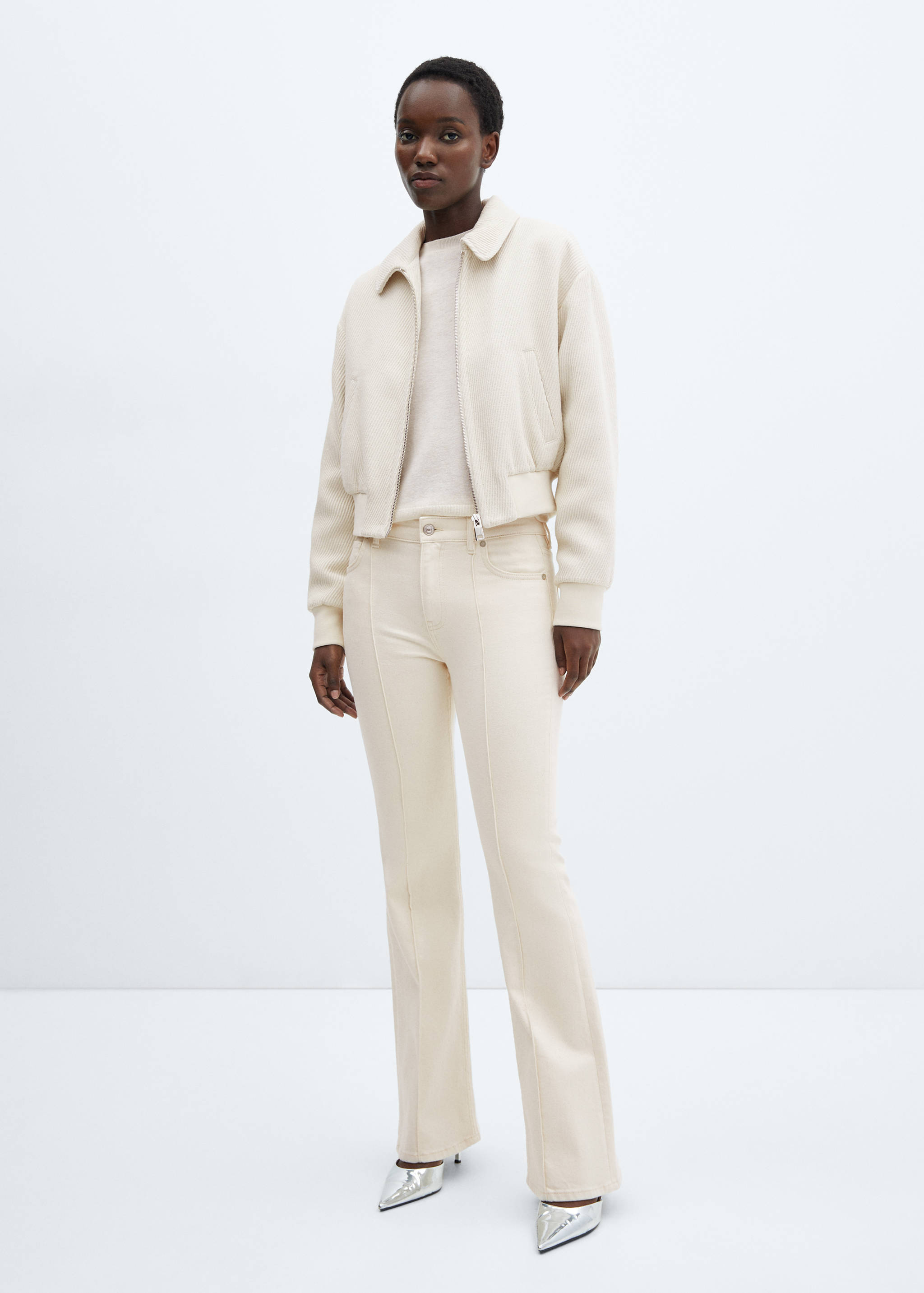 Decorative seam flared jeans - General plane