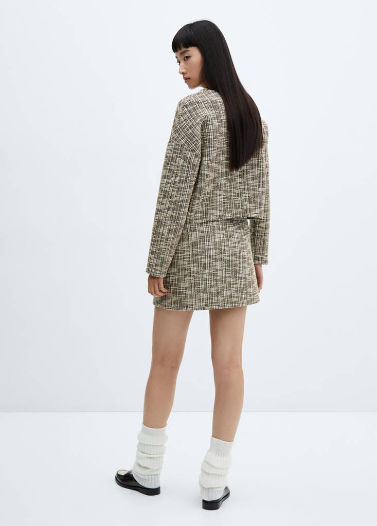 Marbled tweed sweatshirt — Beige