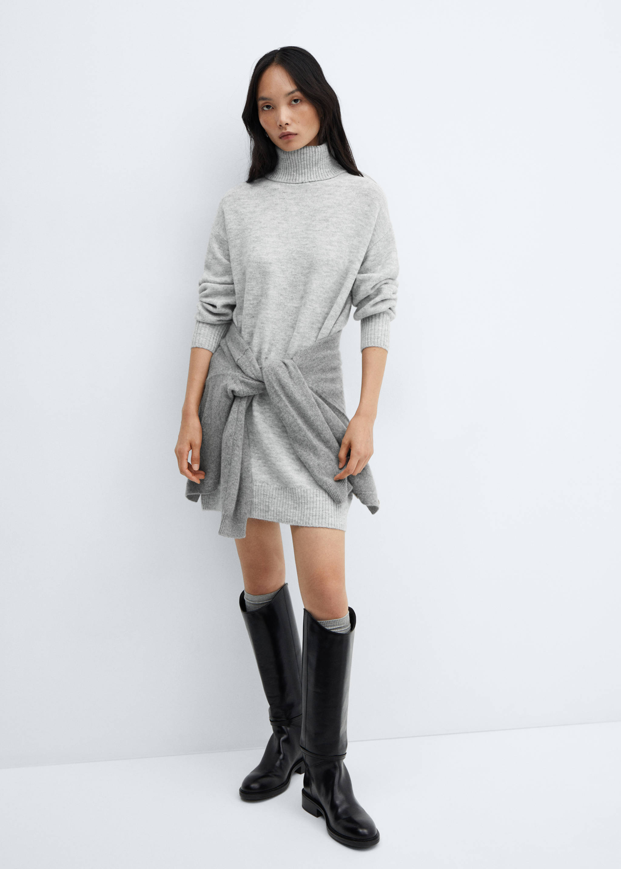Turtle neck knit dress - Details of the article 2