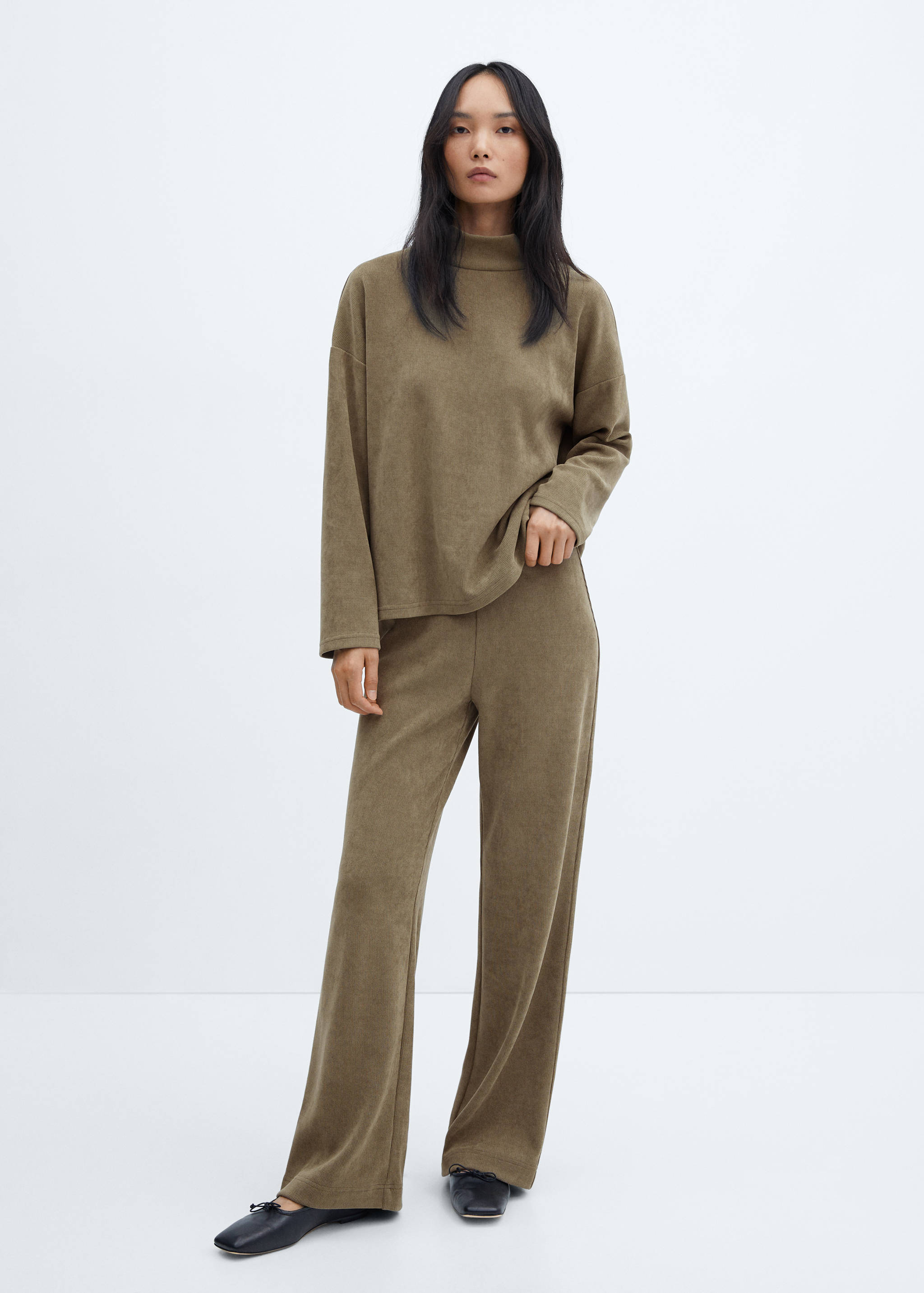 Pantalón pana cintura elástica - Plano general